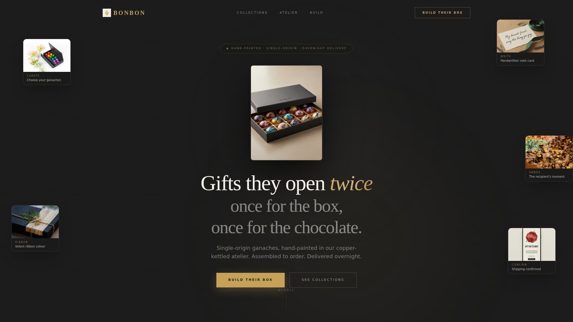 Bonbon - Luxe Chocolatier Landing Page Template