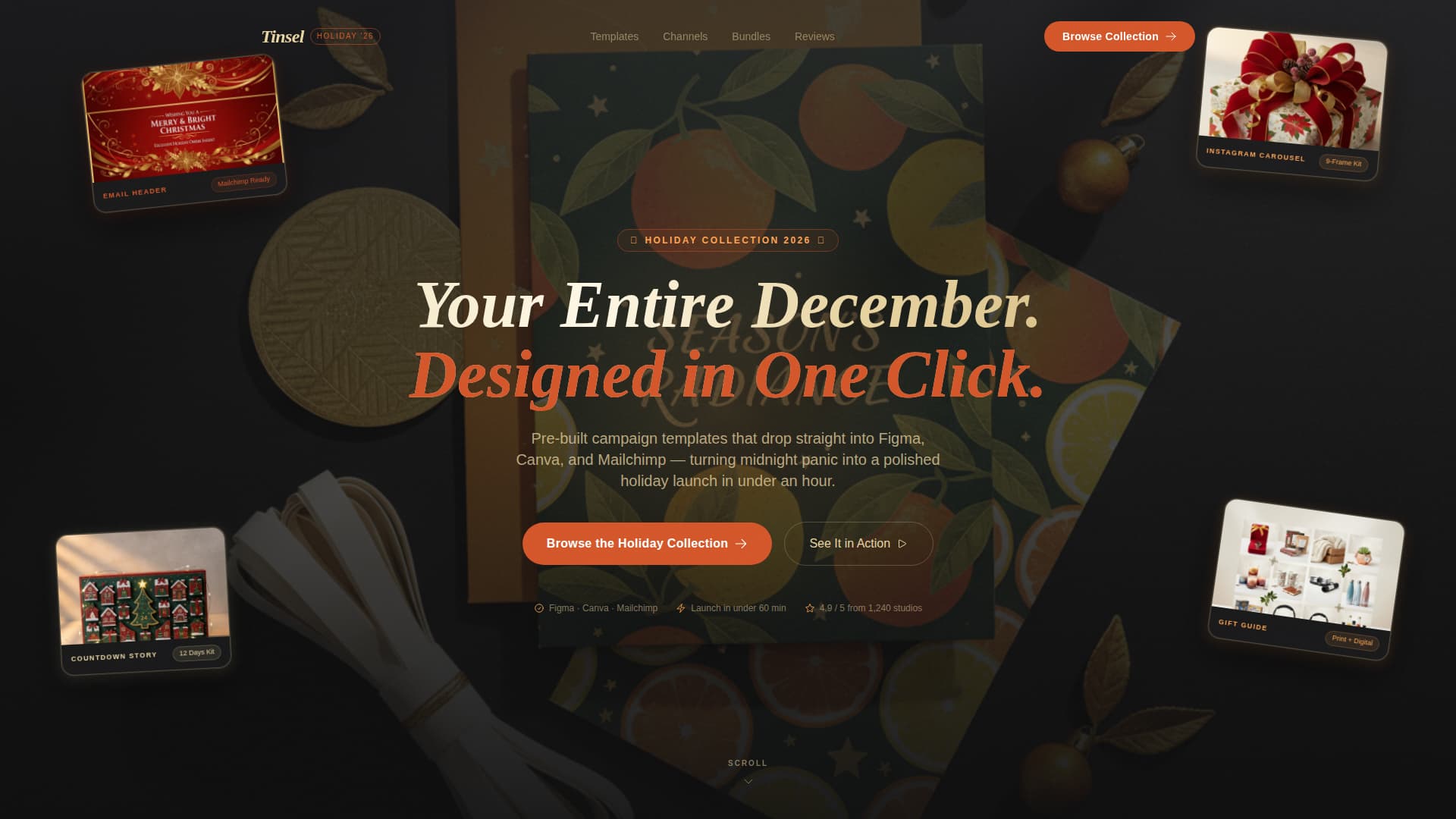 Tinsel - Festive Ecommerce Landing Page Template