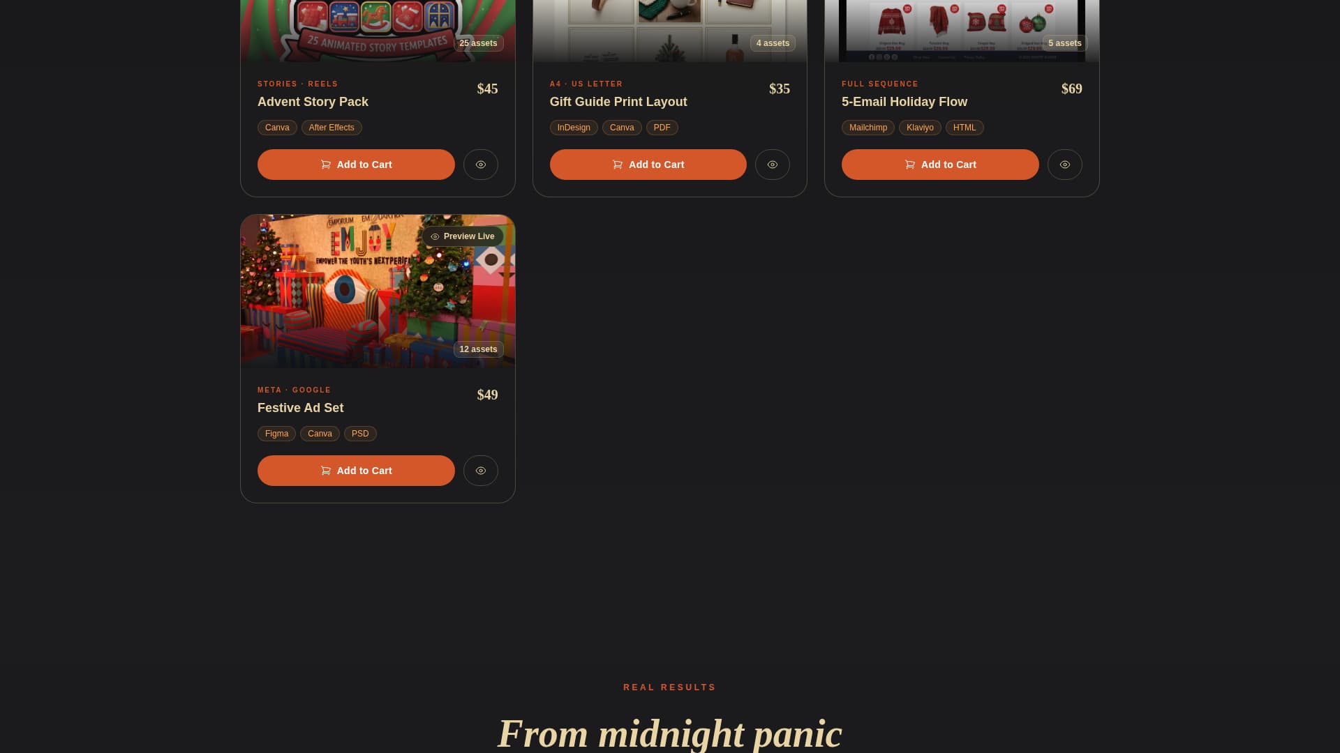 Tinsel - Festive Ecommerce Landing Page Template