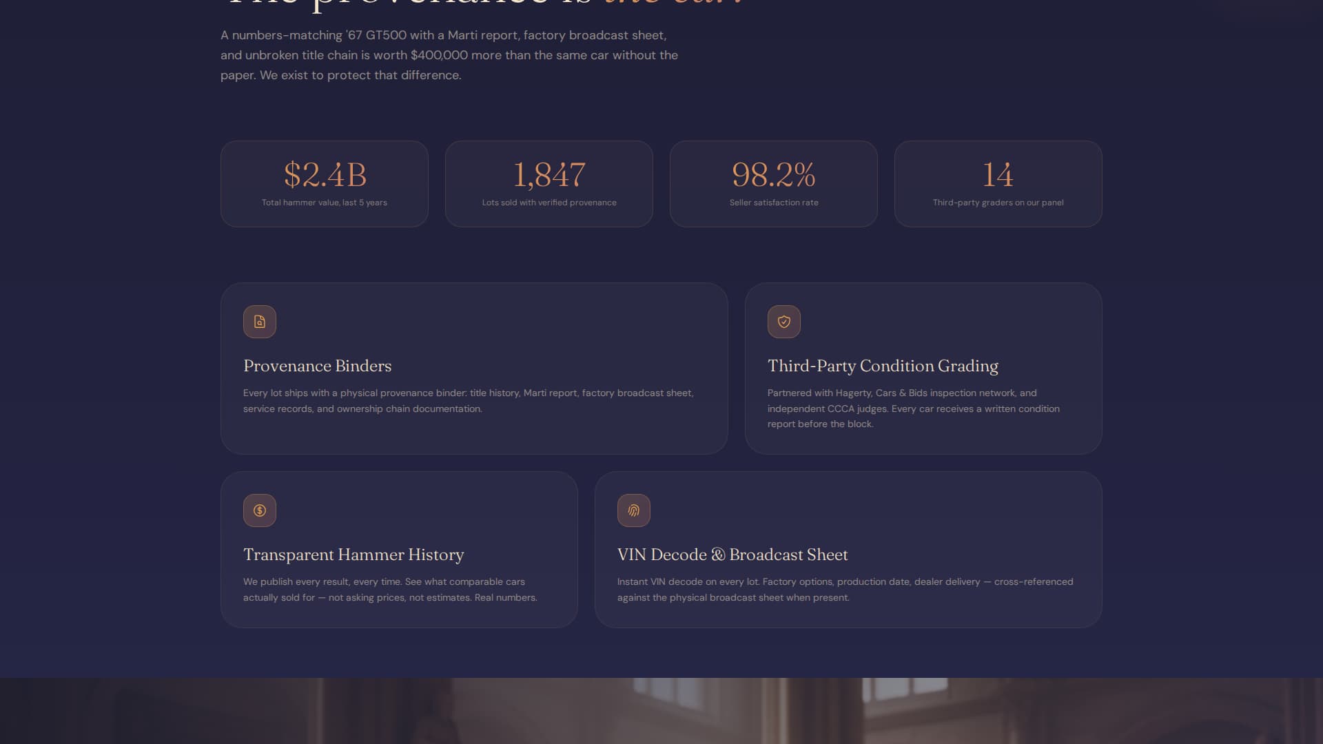 Gavel - Prestigious Collectorcar Landing Page Template