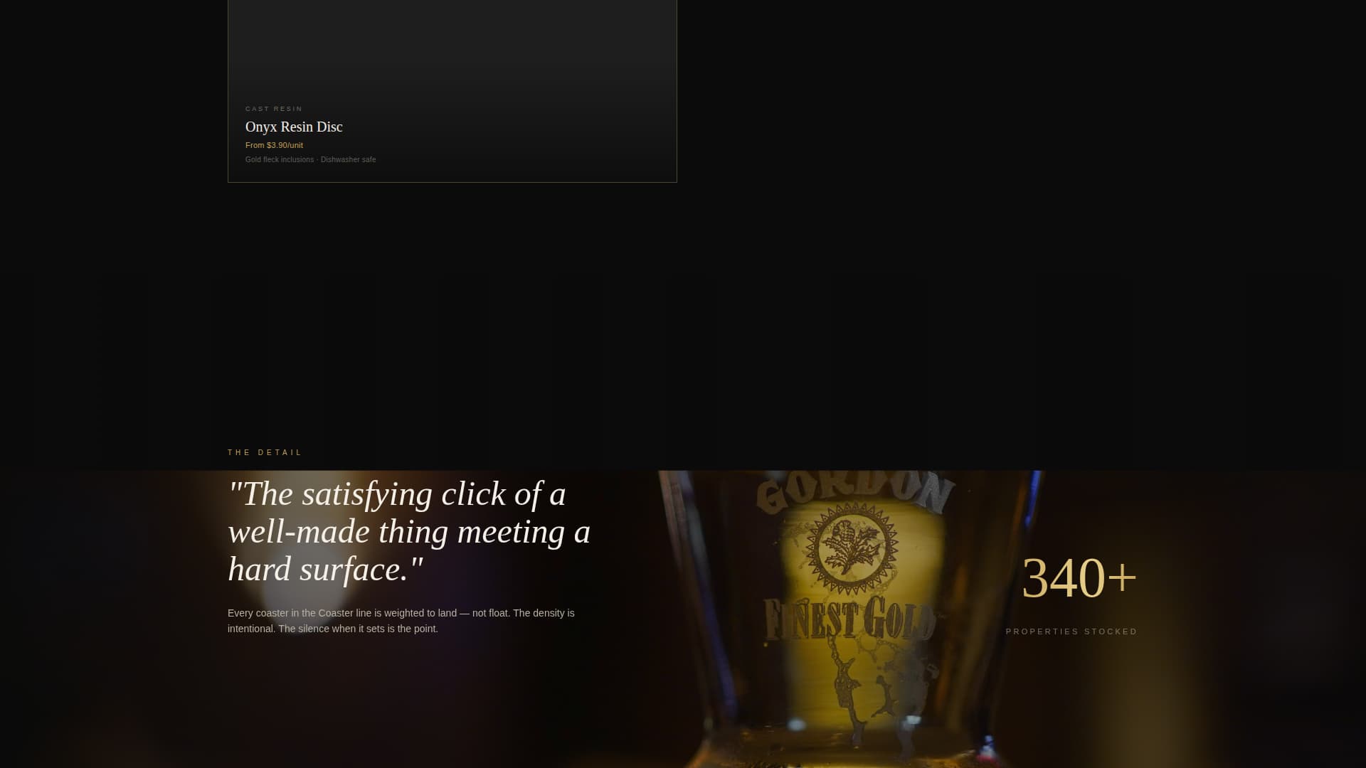 Coaster - Luxe Barware Landing Page Template
