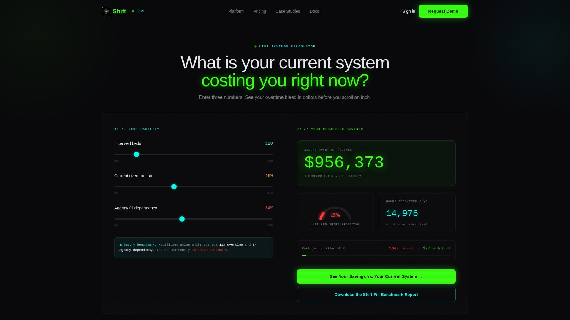 Healthcare Software & SaaS Specialist Cost Calculator Website Template