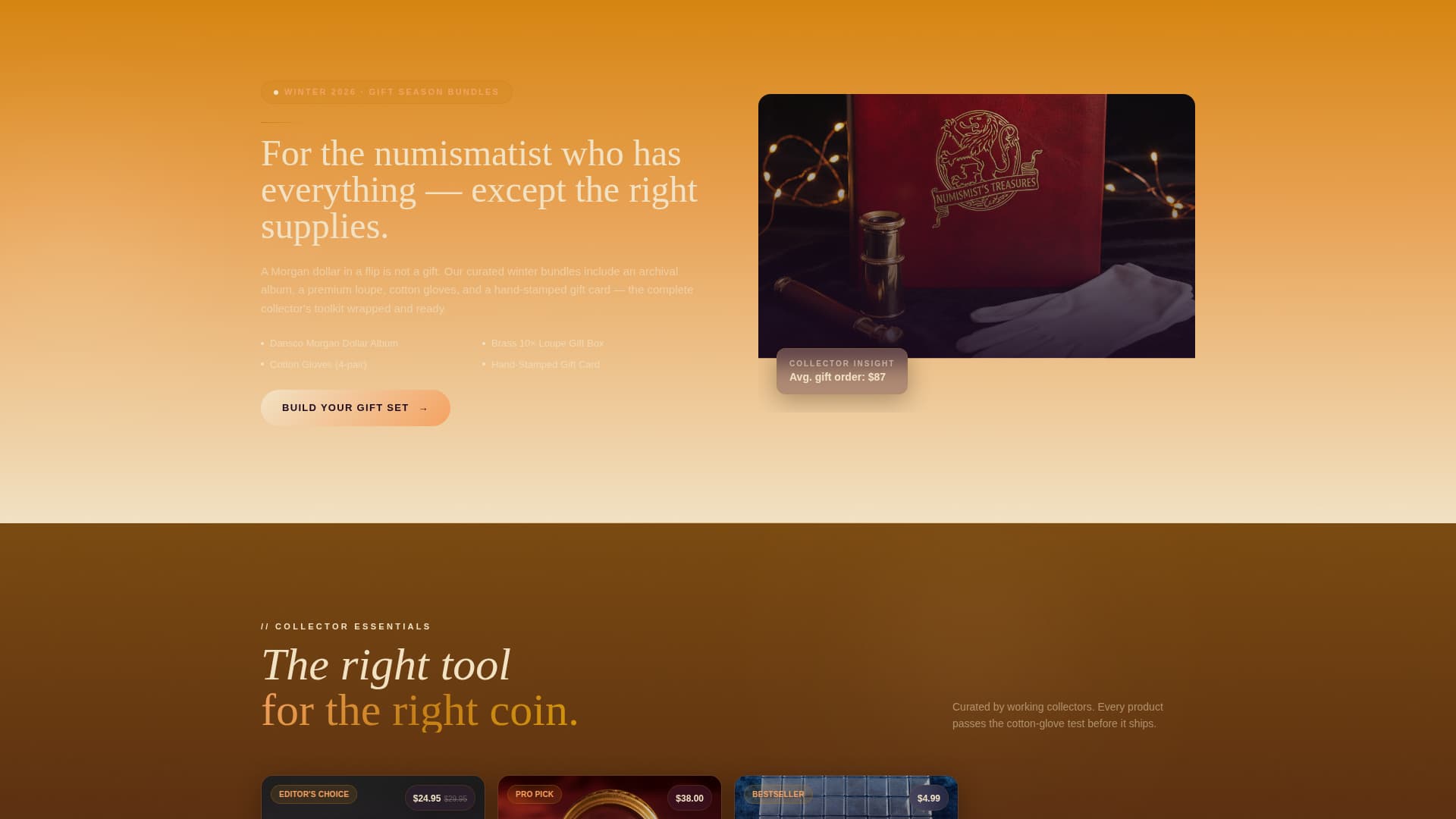Mint - Luxe Numismatics Landing Page Template