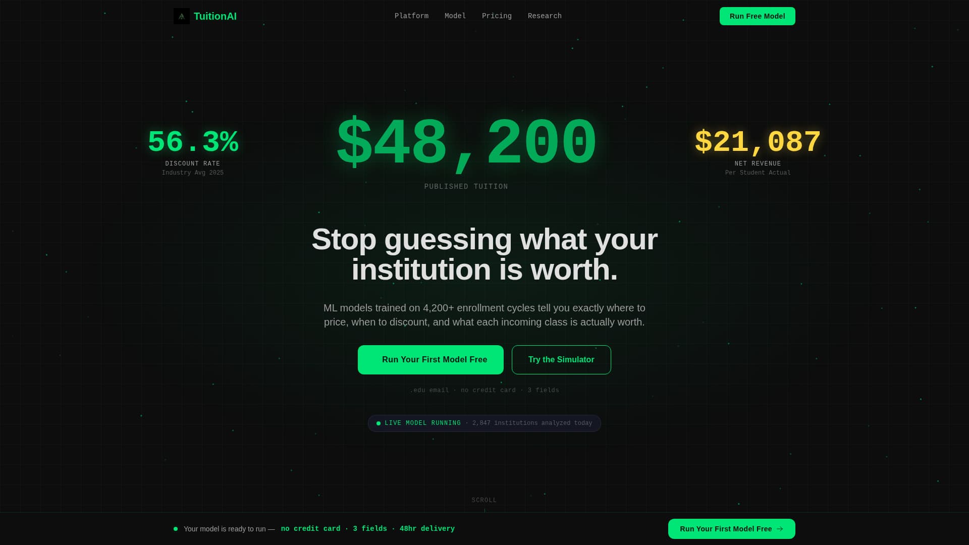 AI for Higher Education Pricing Website Template