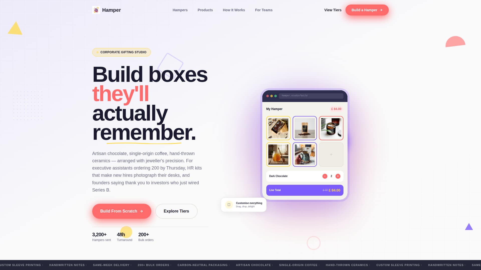 Hamper - Irresistible Gifting Landing Page Template
