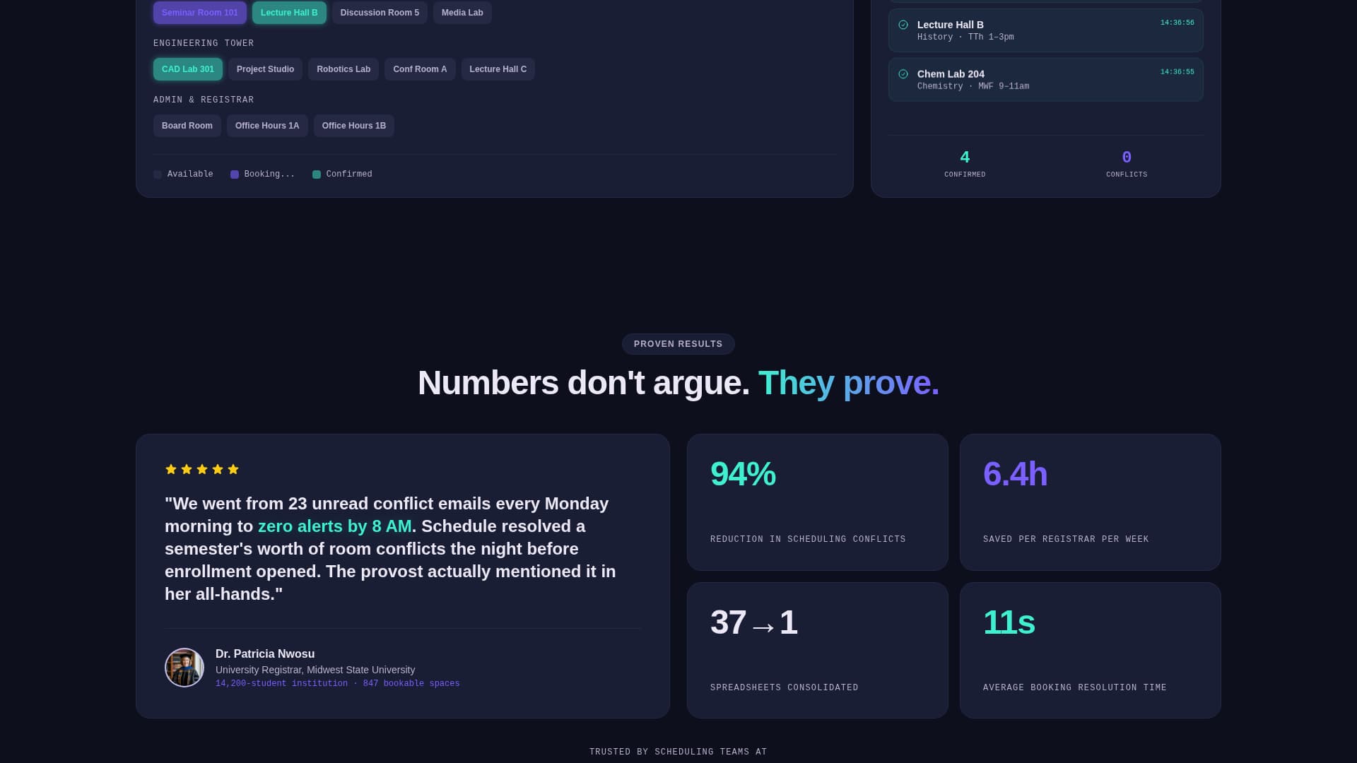 Higher Education Digital Presence Booking Website Template