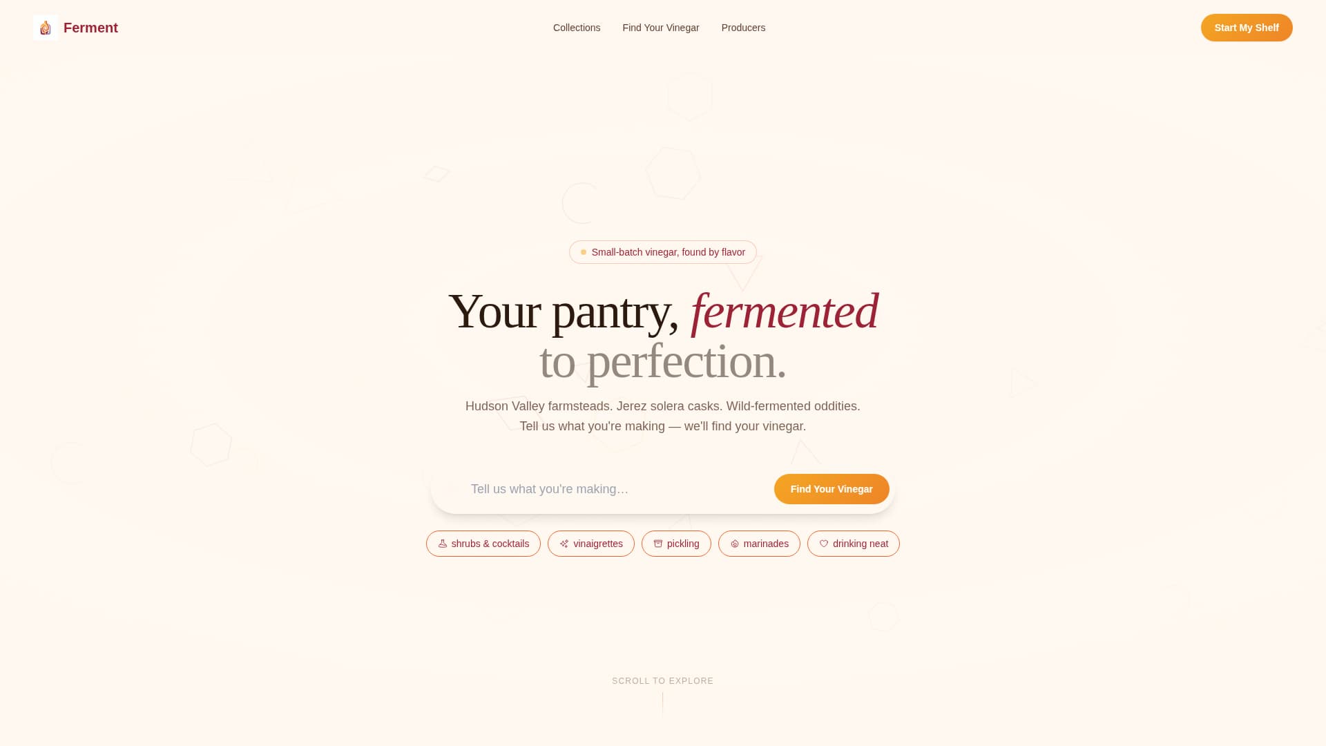 Ferment - Artisan Vinegar Landing Page Template