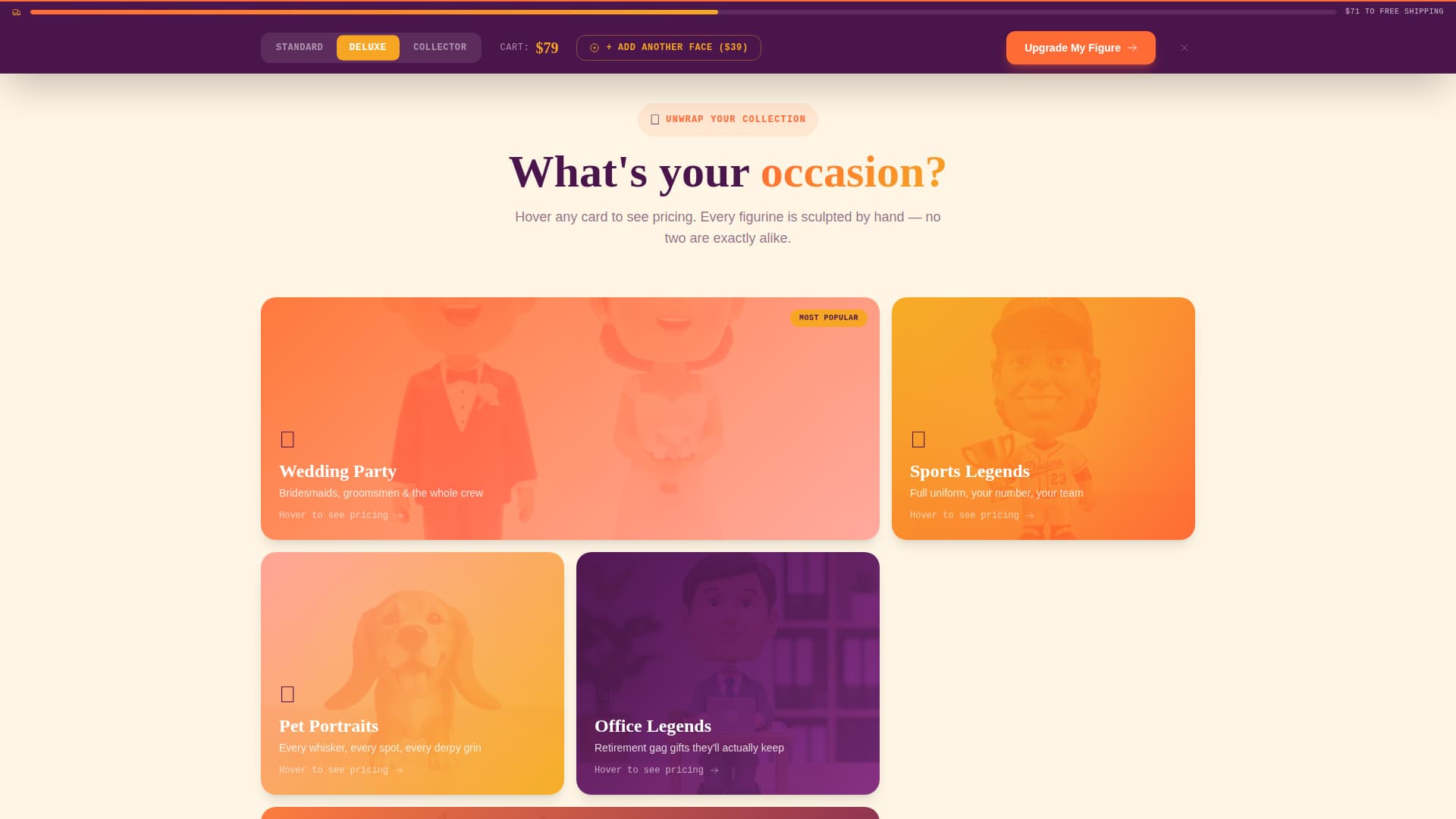 Bobble - Playful Customfigurine Landing Page Template