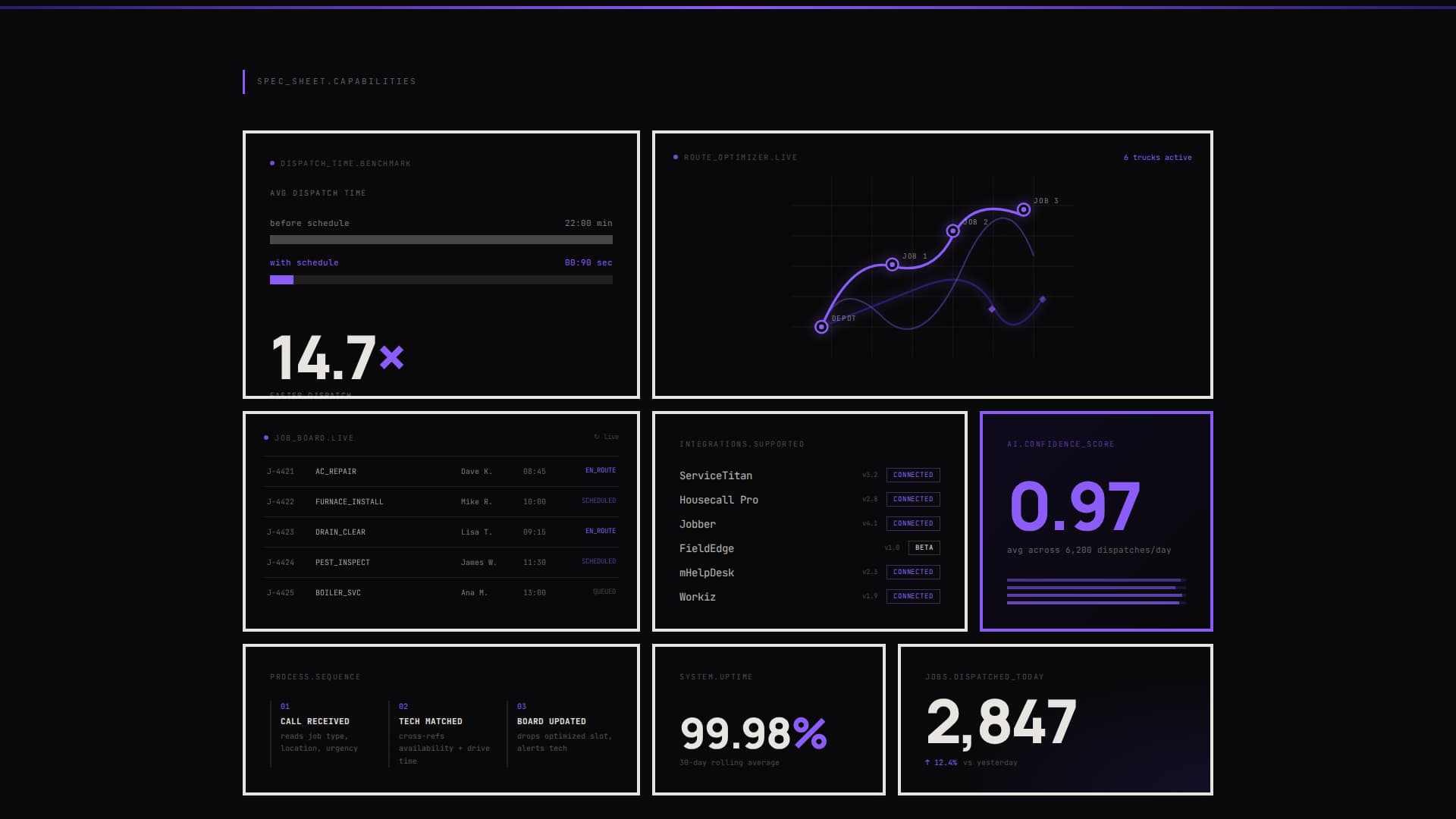 Schedule - Powerful AI Dispatch Landing Page Template