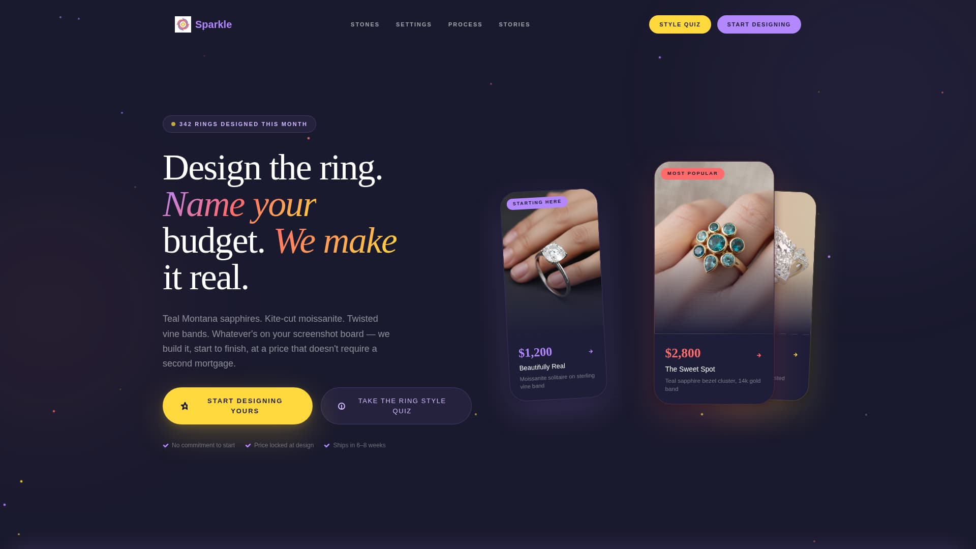 Sparkle - Dazzling Engagement Landing Page Template