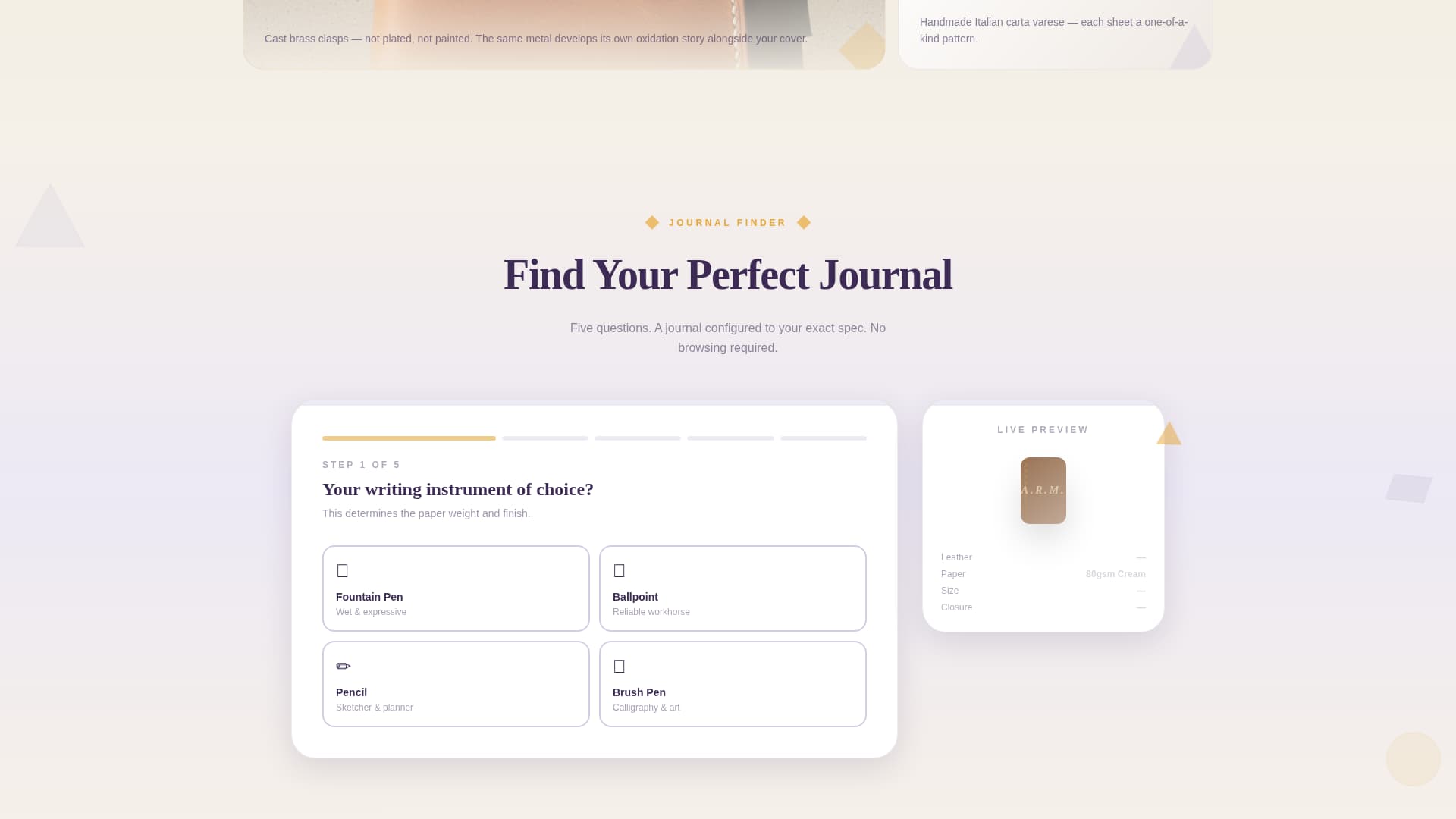 Folio - Artisan Journal Landing Page Template