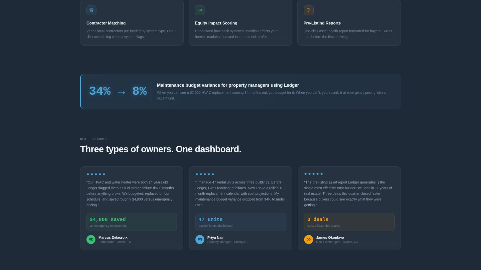 Ledger - Intelligent Home Services Landing Page Template