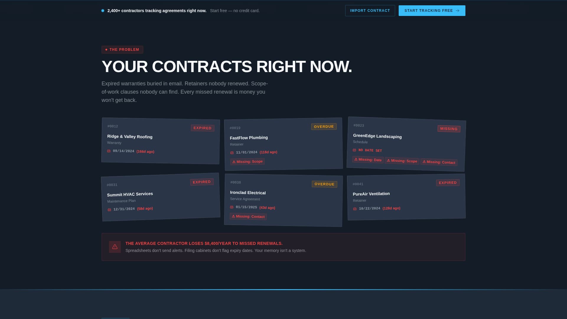 ContractCommand - Powerful Home Services Landing Page Template