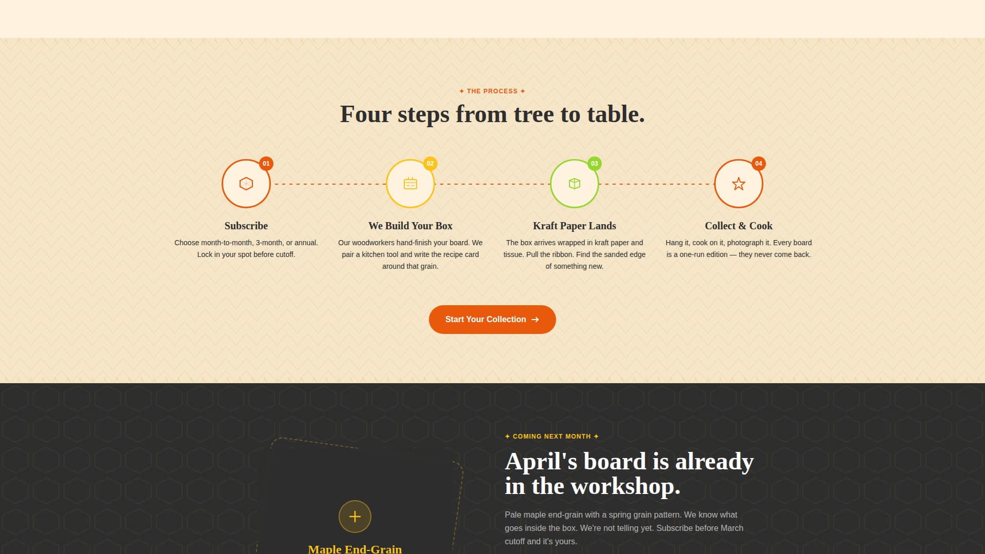 Chop - Artisan Subscription Landing Page Template