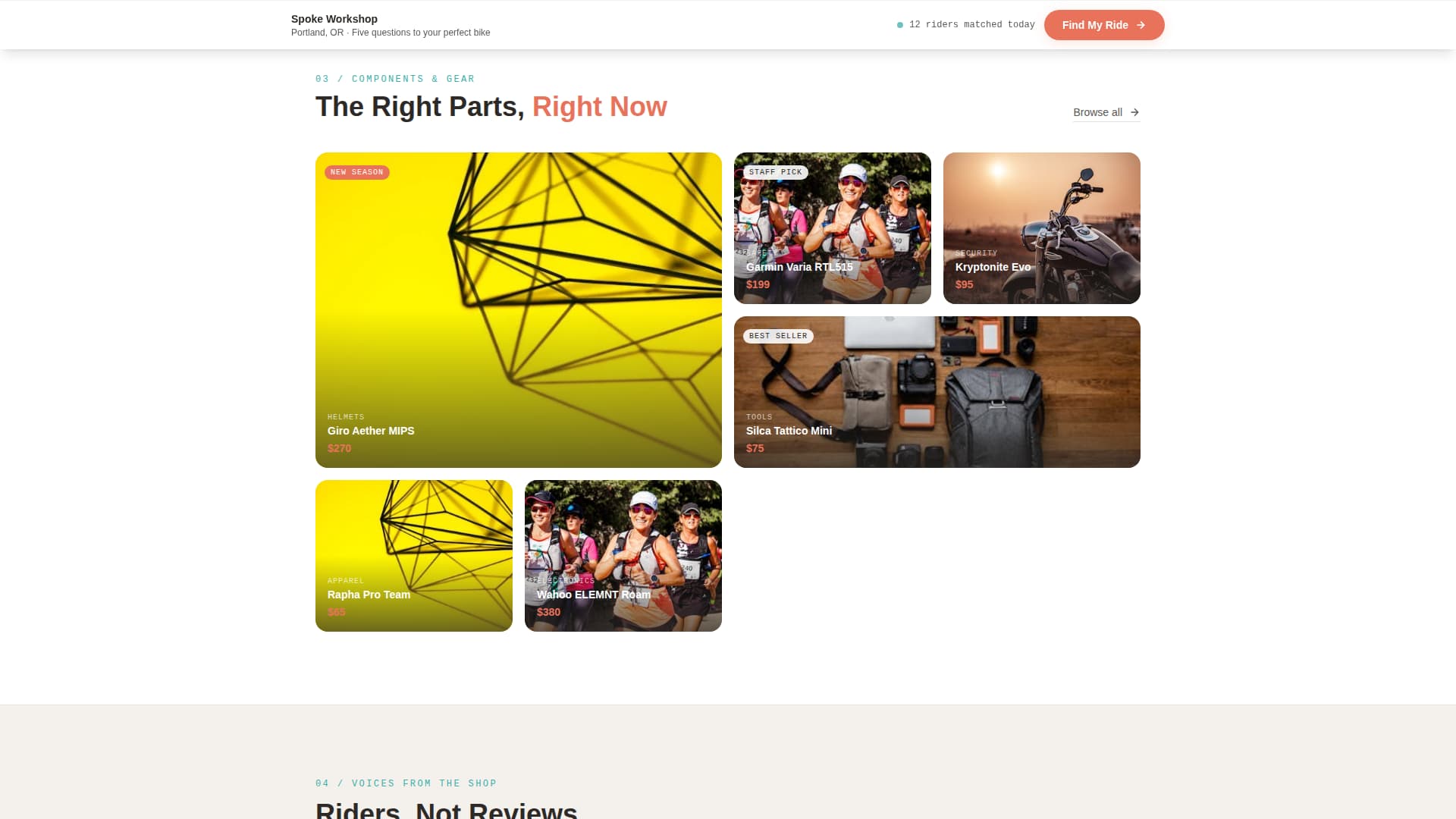 Spoke - Playful Cycling Landing Page Template