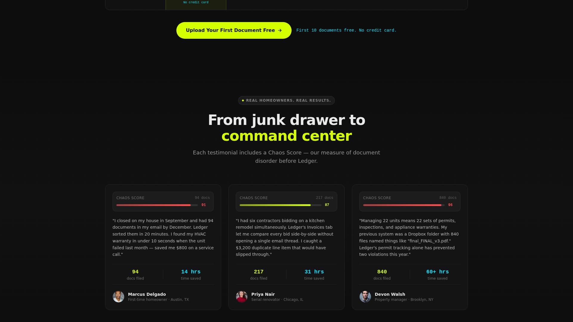 Ledger - Powerful Document Management Landing Page Template