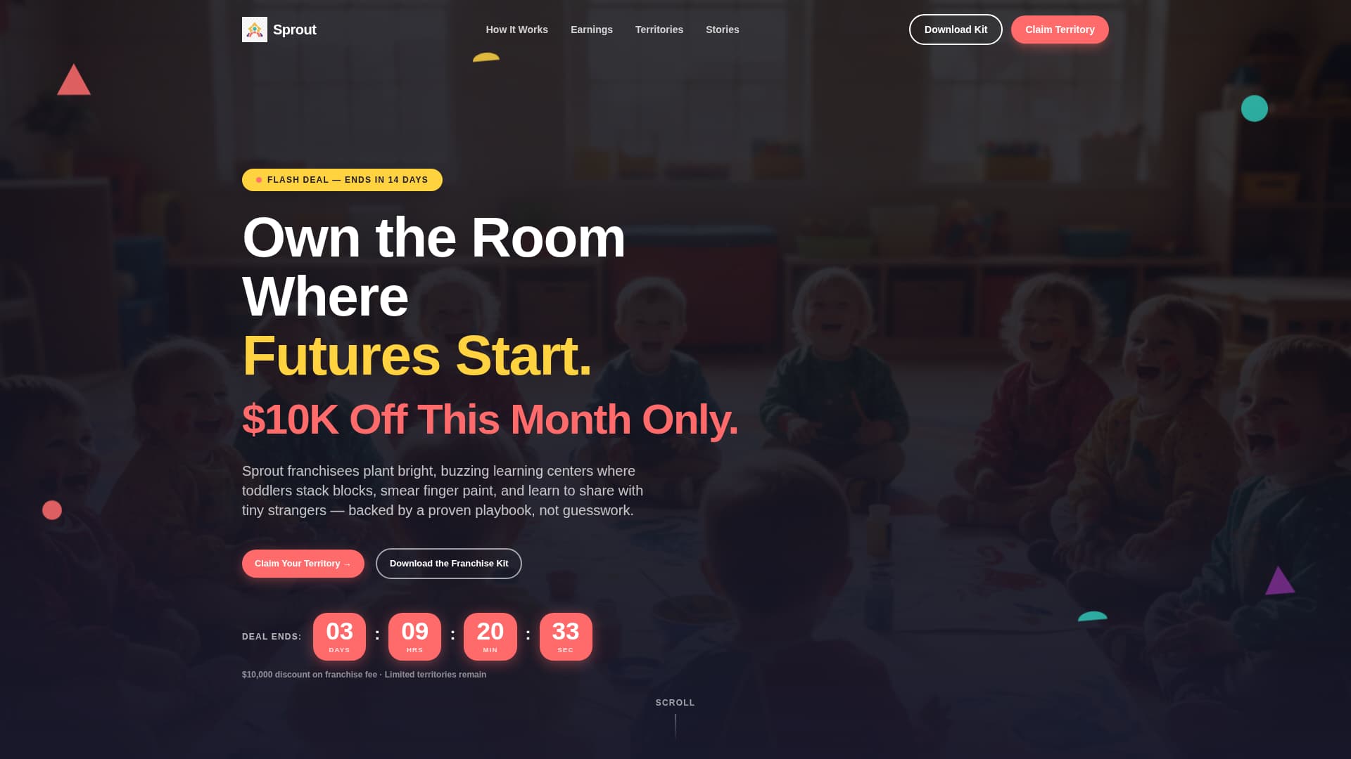 Sprout - Vibrant Childcare Landing Page Template