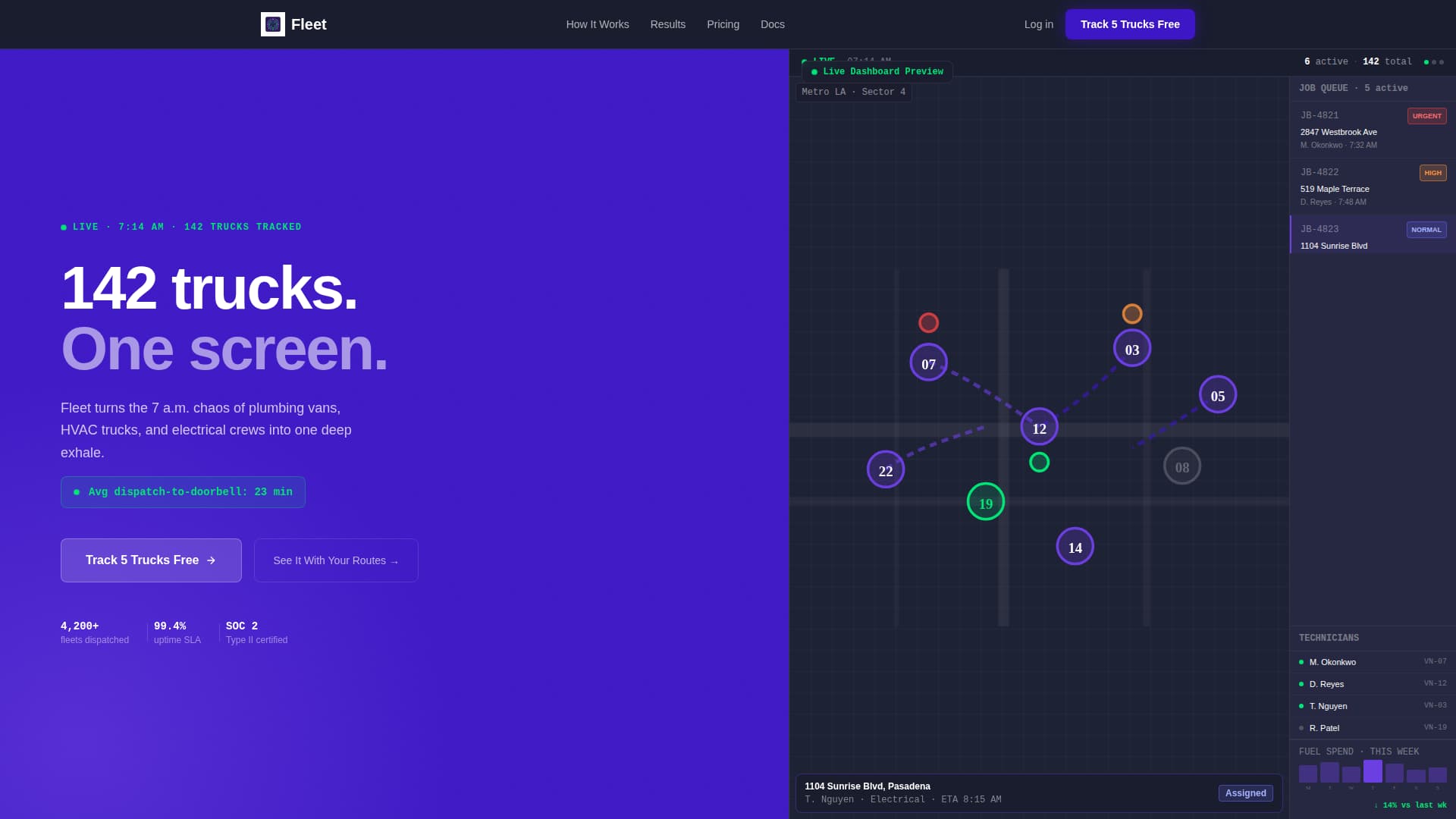 Fleet - Powerful Home Services Landing Page Template