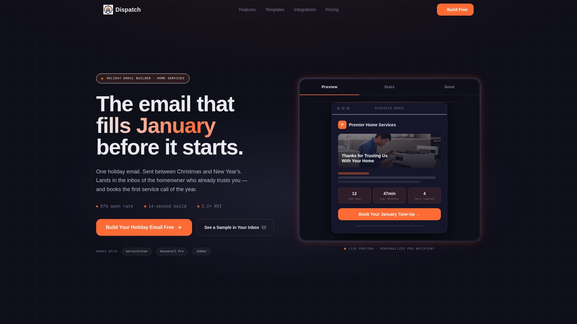Dispatch - High-Impact Home Services Landing Page Template