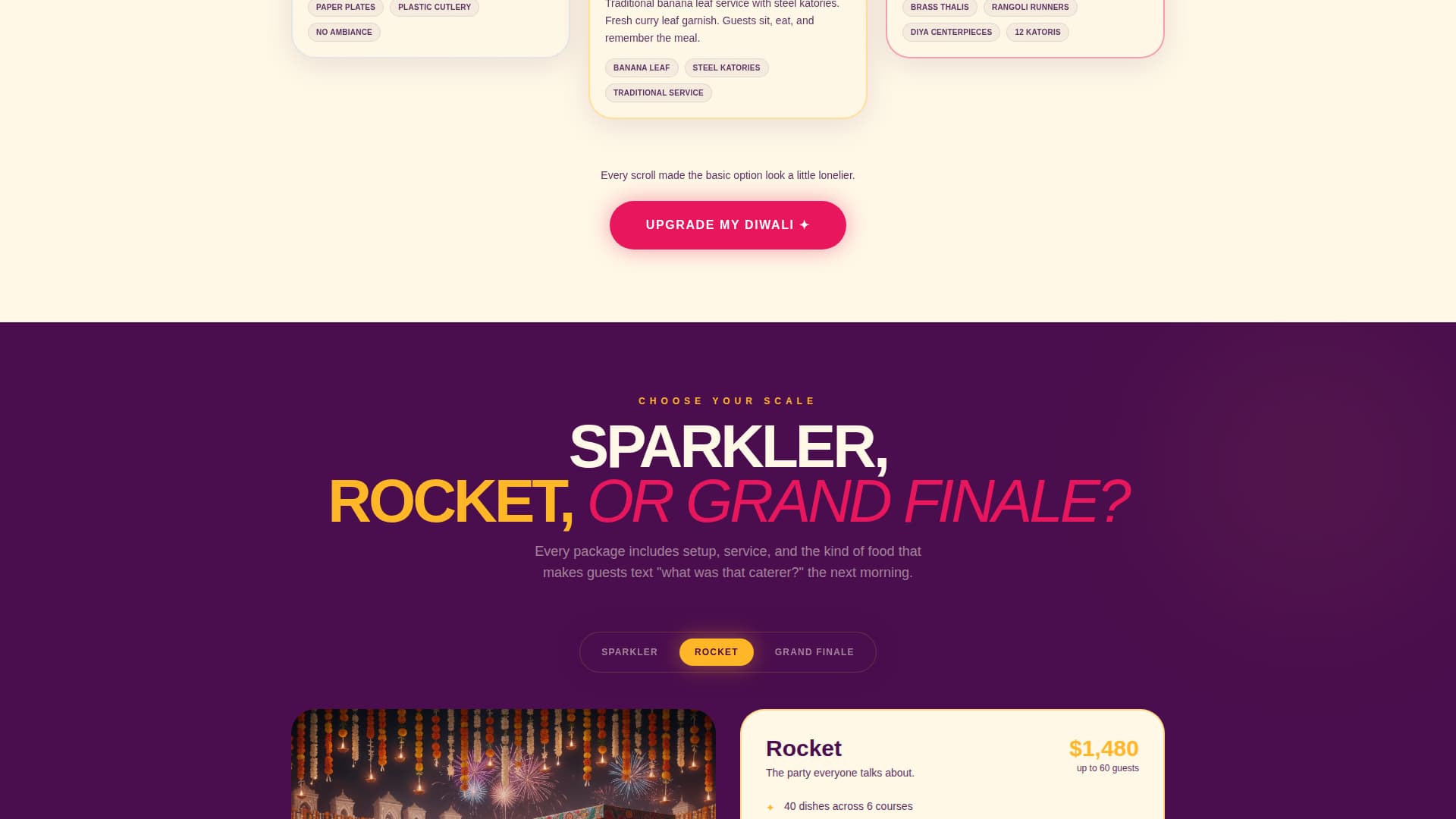 Thali - Spectacular Diwali Landing Page Template