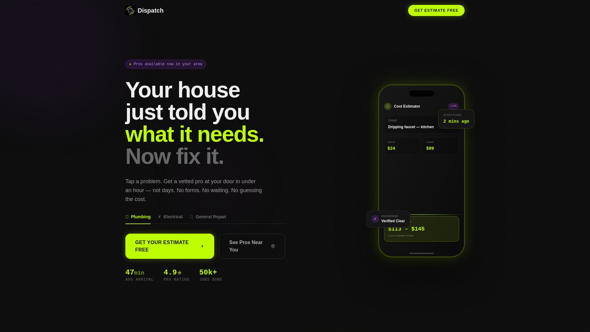Swift — Home Service Landing Page Template