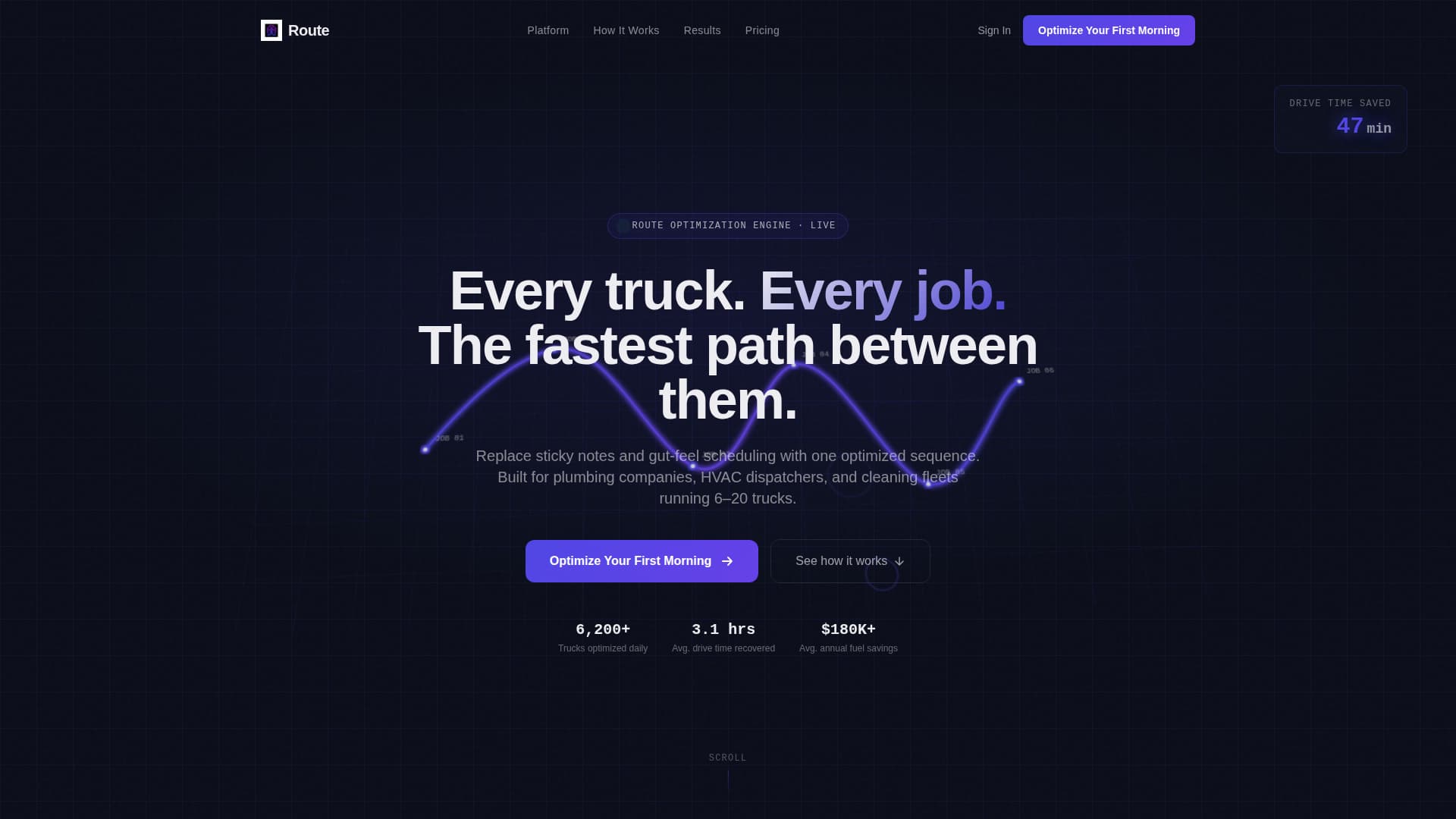 Route - Powerful Dispatch Landing Page Template