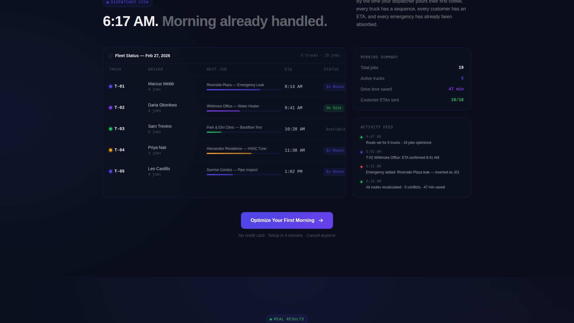 Route - Powerful Dispatch Landing Page Template