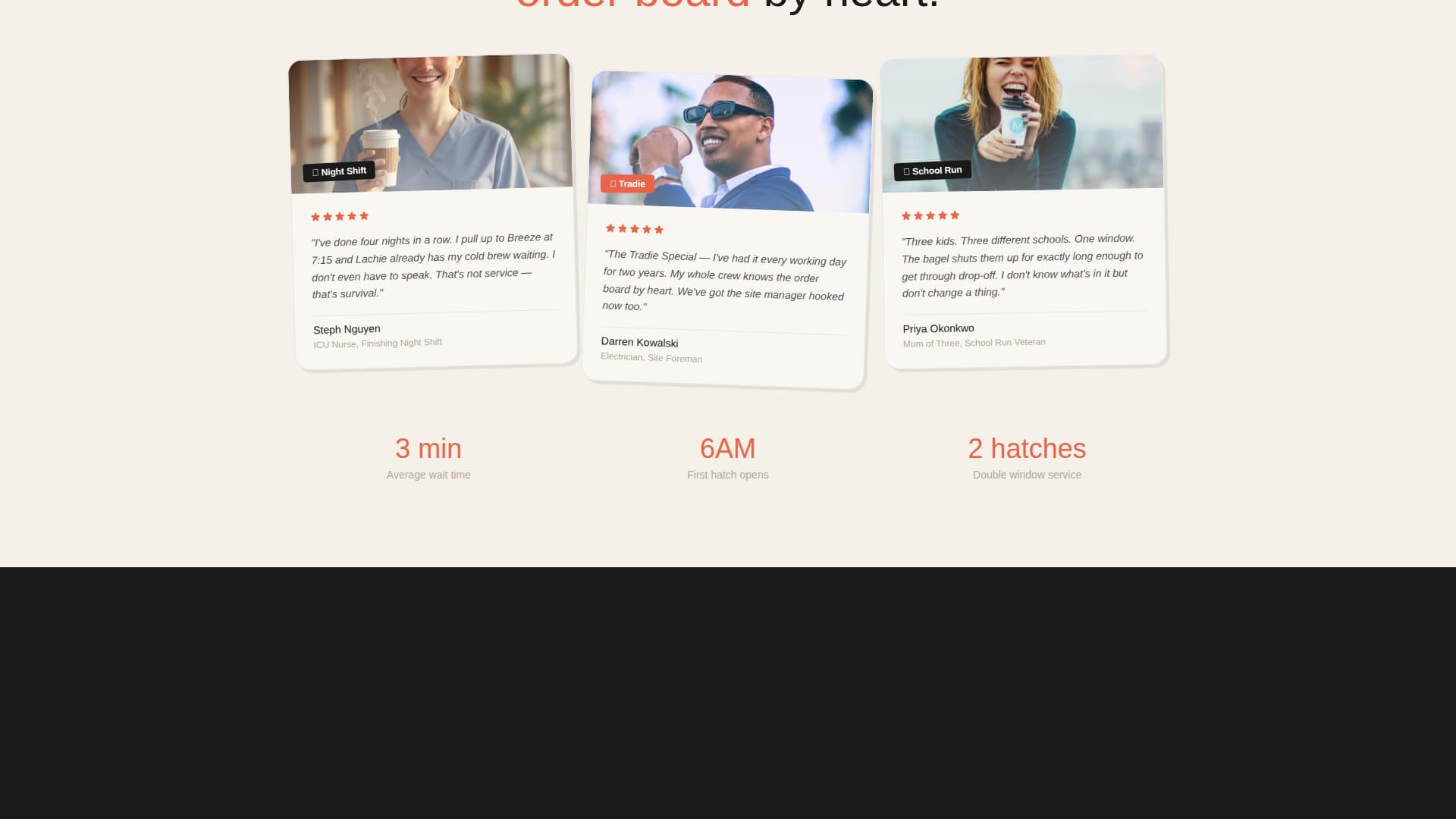 Drive-Through Business Pricing Website Template