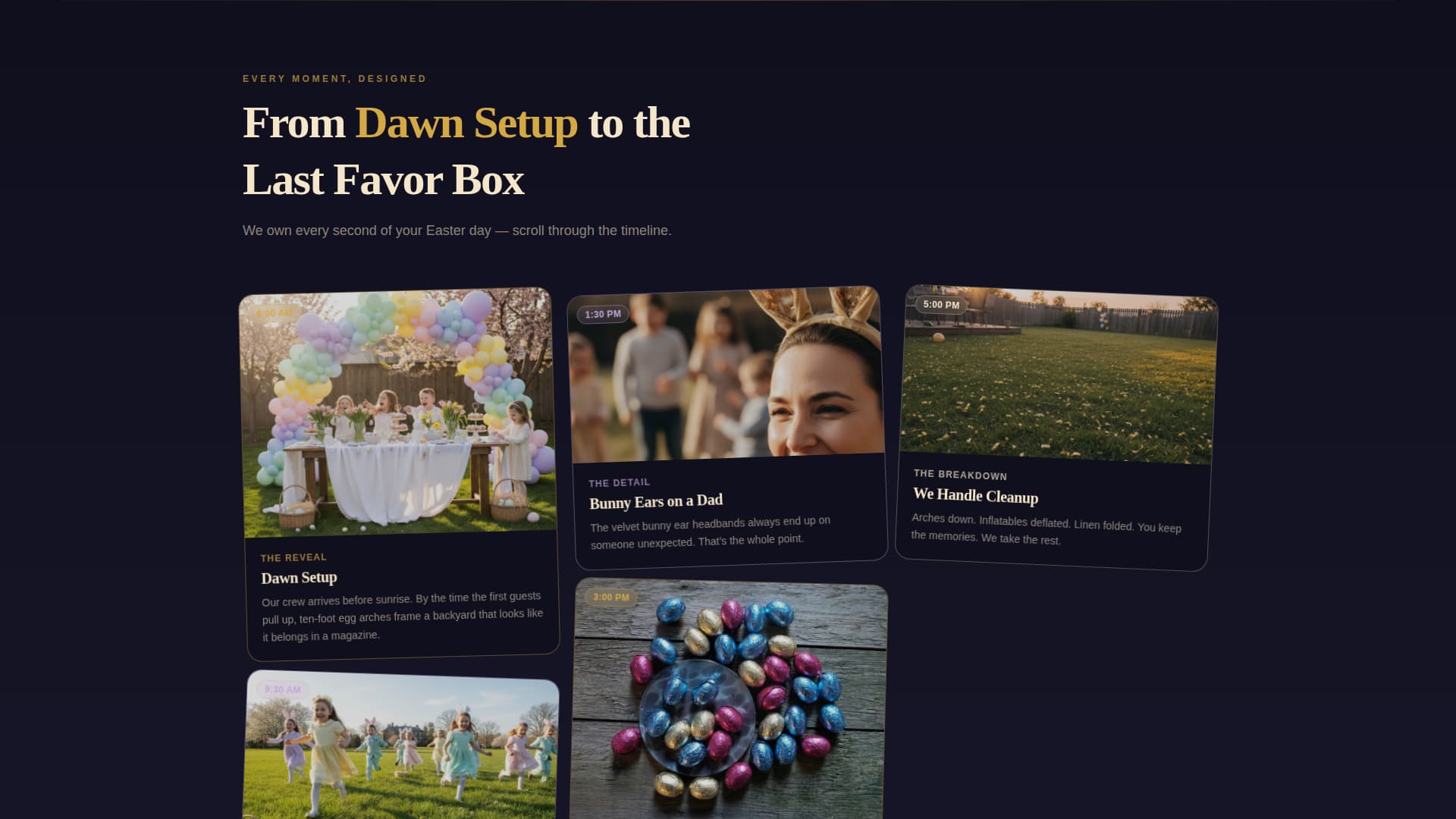Easter Business Specialist Booking Website Template