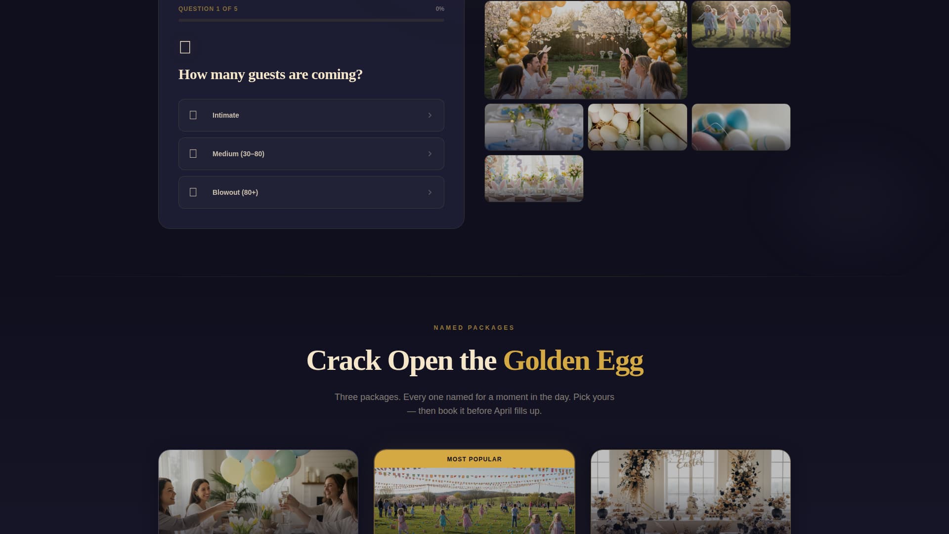 Easter Business Specialist Booking Website Template