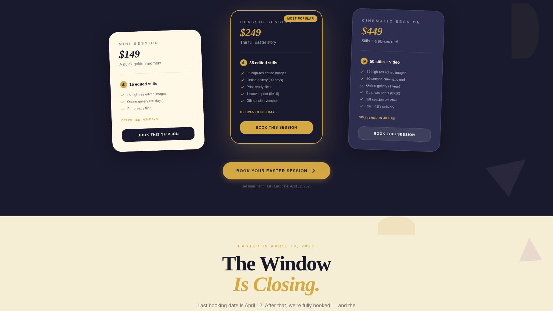 Easter Business Booking Website Template