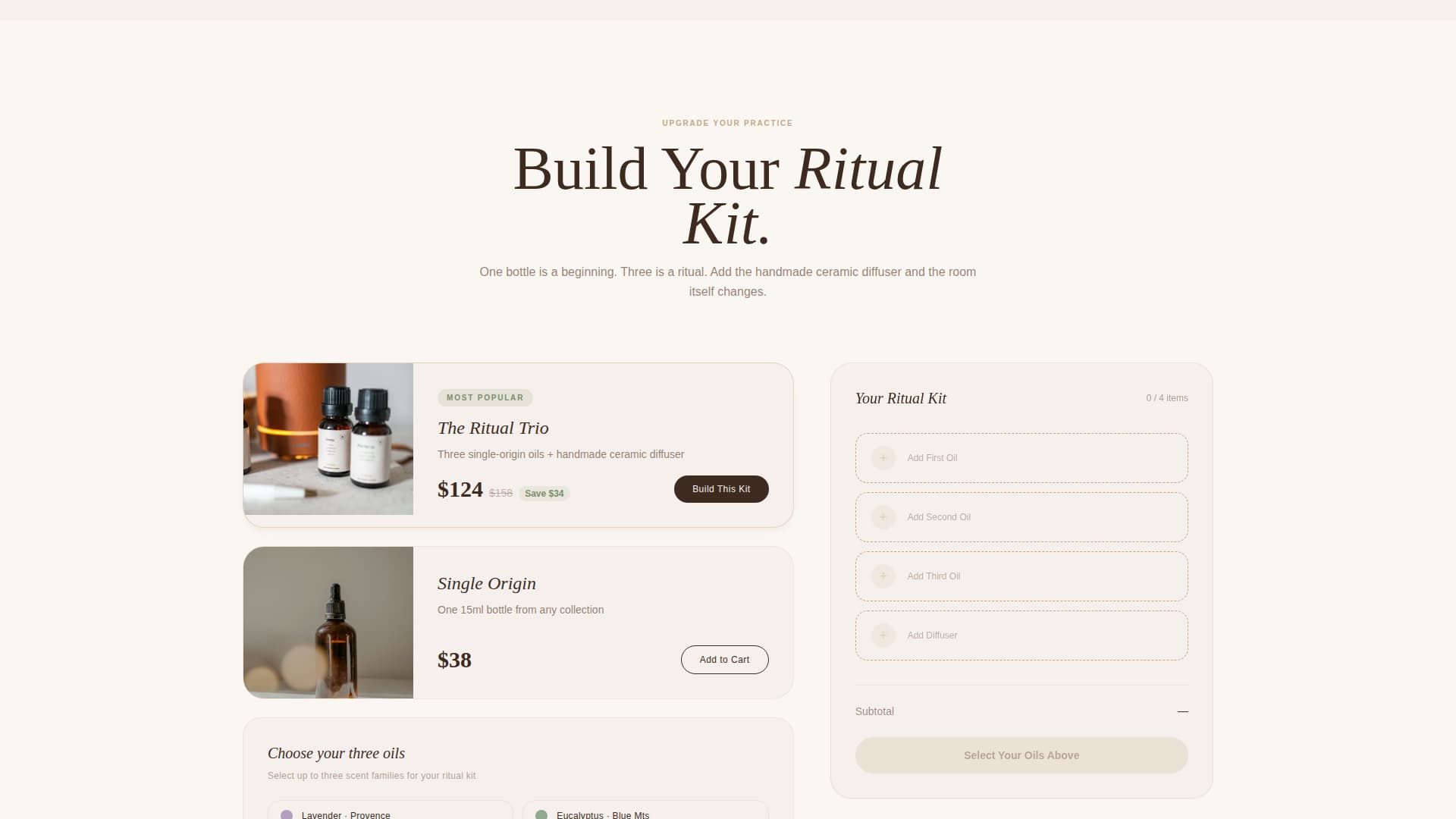 Essential Oils & Diffusers Store Professional Website Template