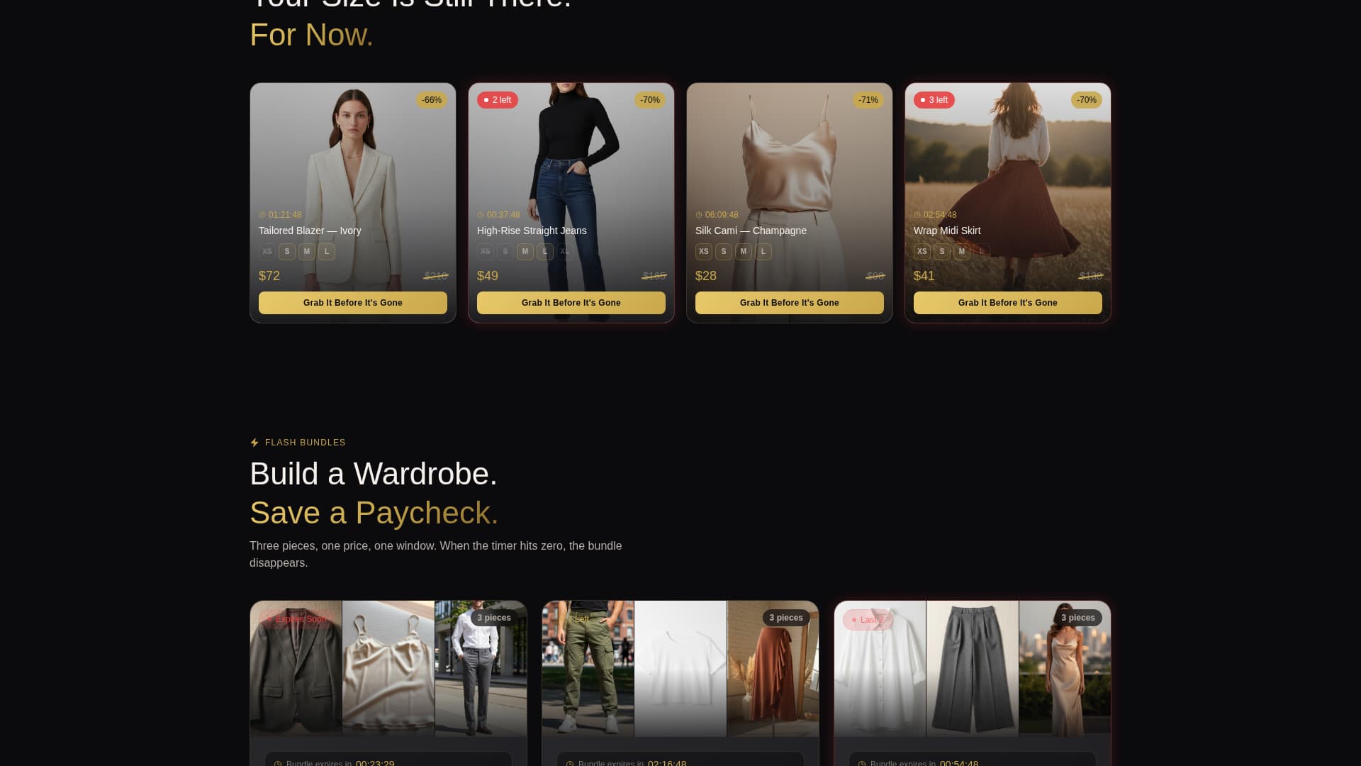 Drop - Urgent Fashion Landing Page Template
