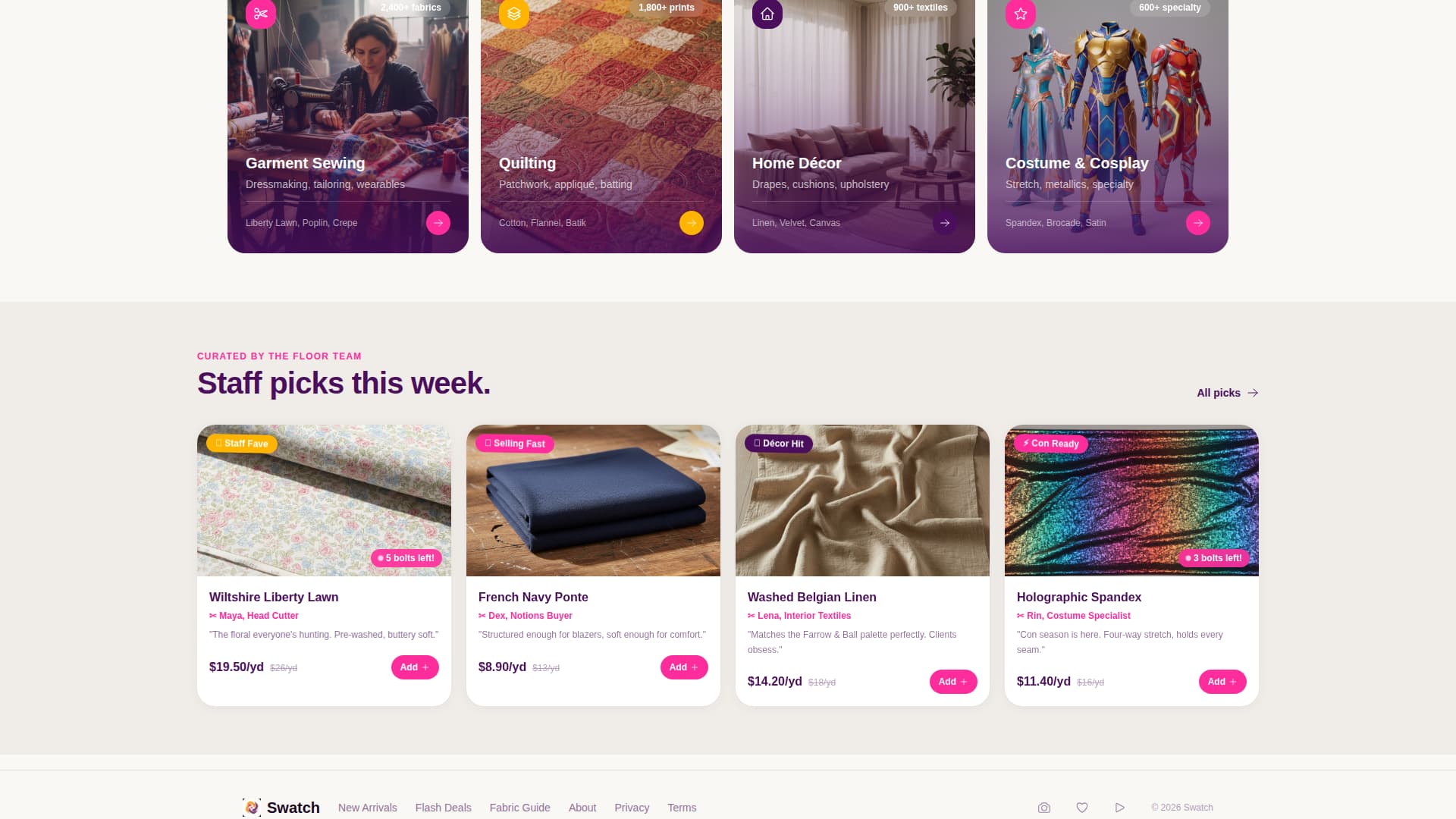 Arts & Crafts Store Professional Website Template