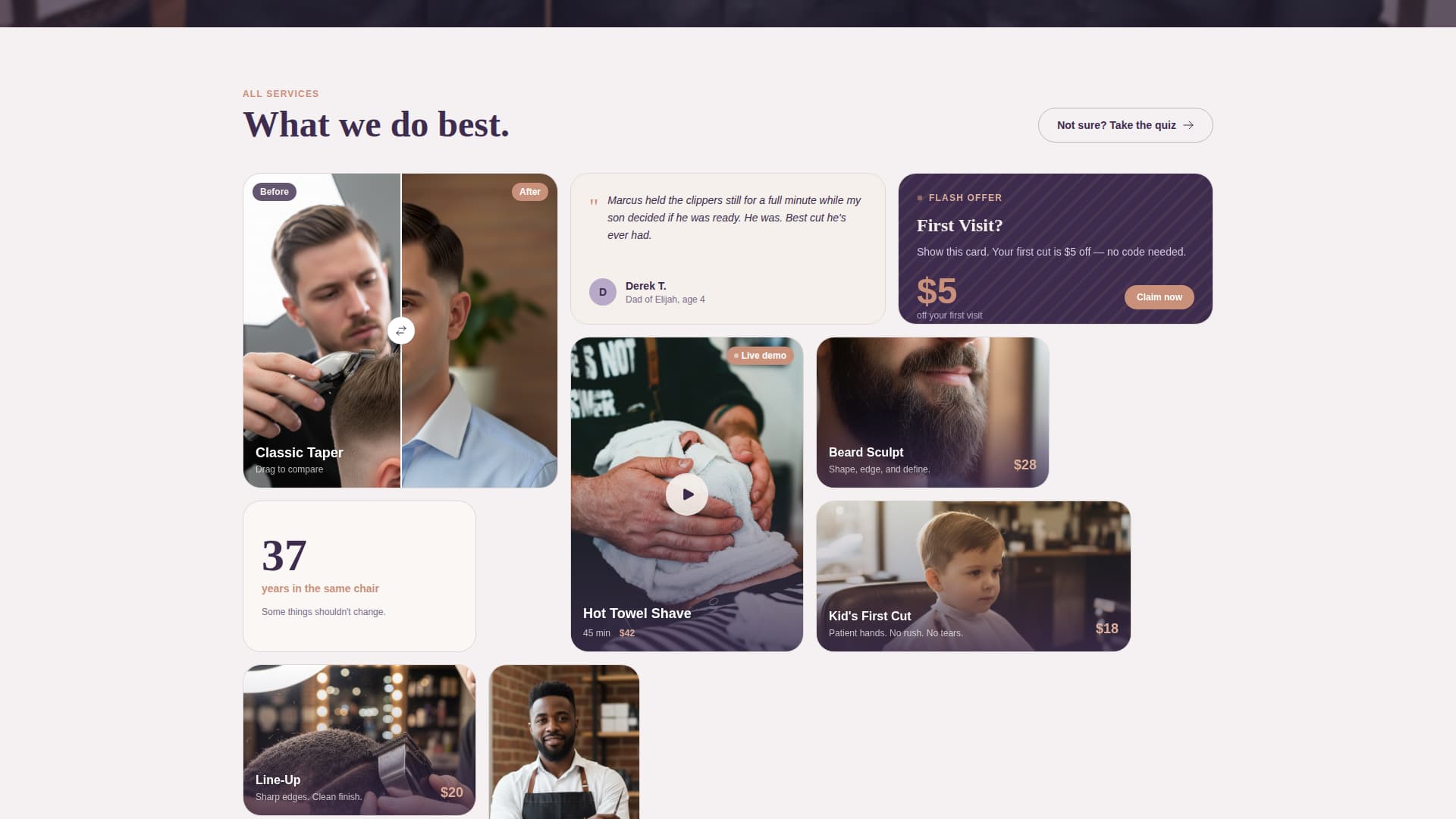Family-Owned Business Booking Website Template