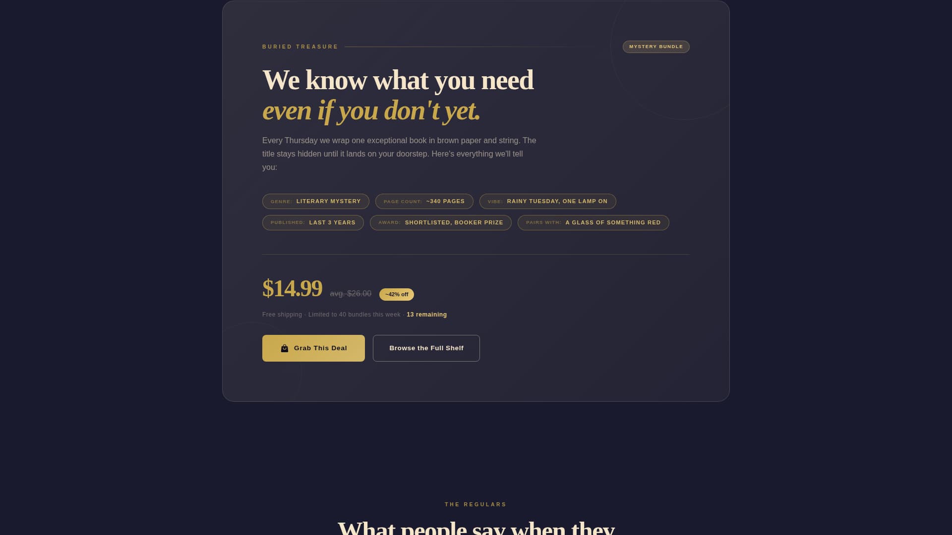 Shelves — Irresistible Independent Bookstore Landing Page Template