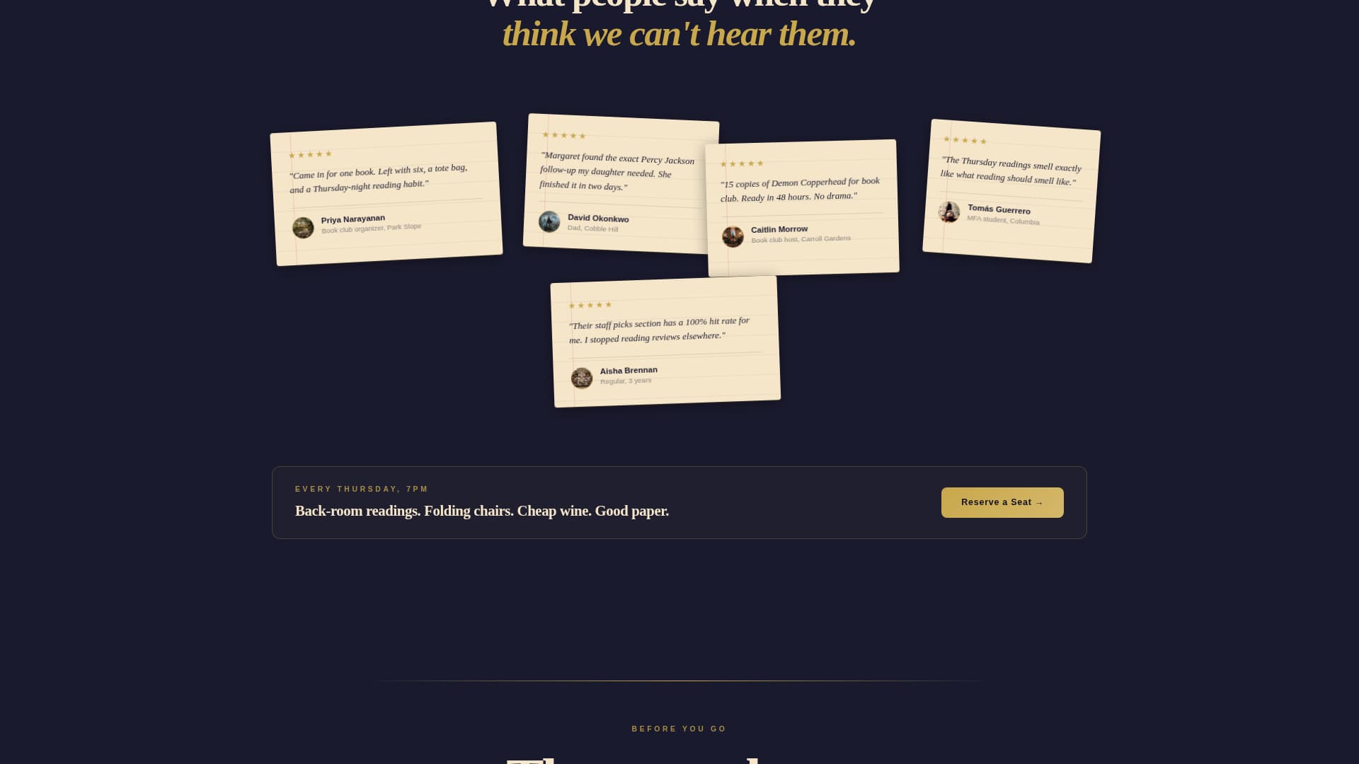 Shelves — Irresistible Independent Bookstore Landing Page Template