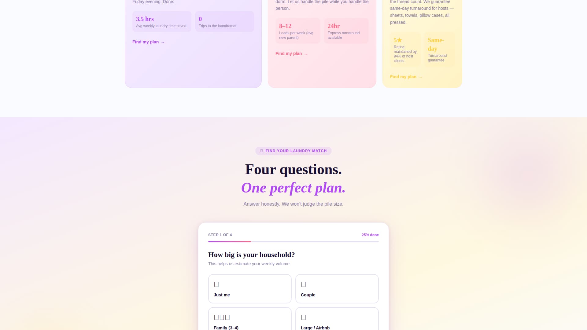 Dryer — Effortless Laundry Service Landing Page Template