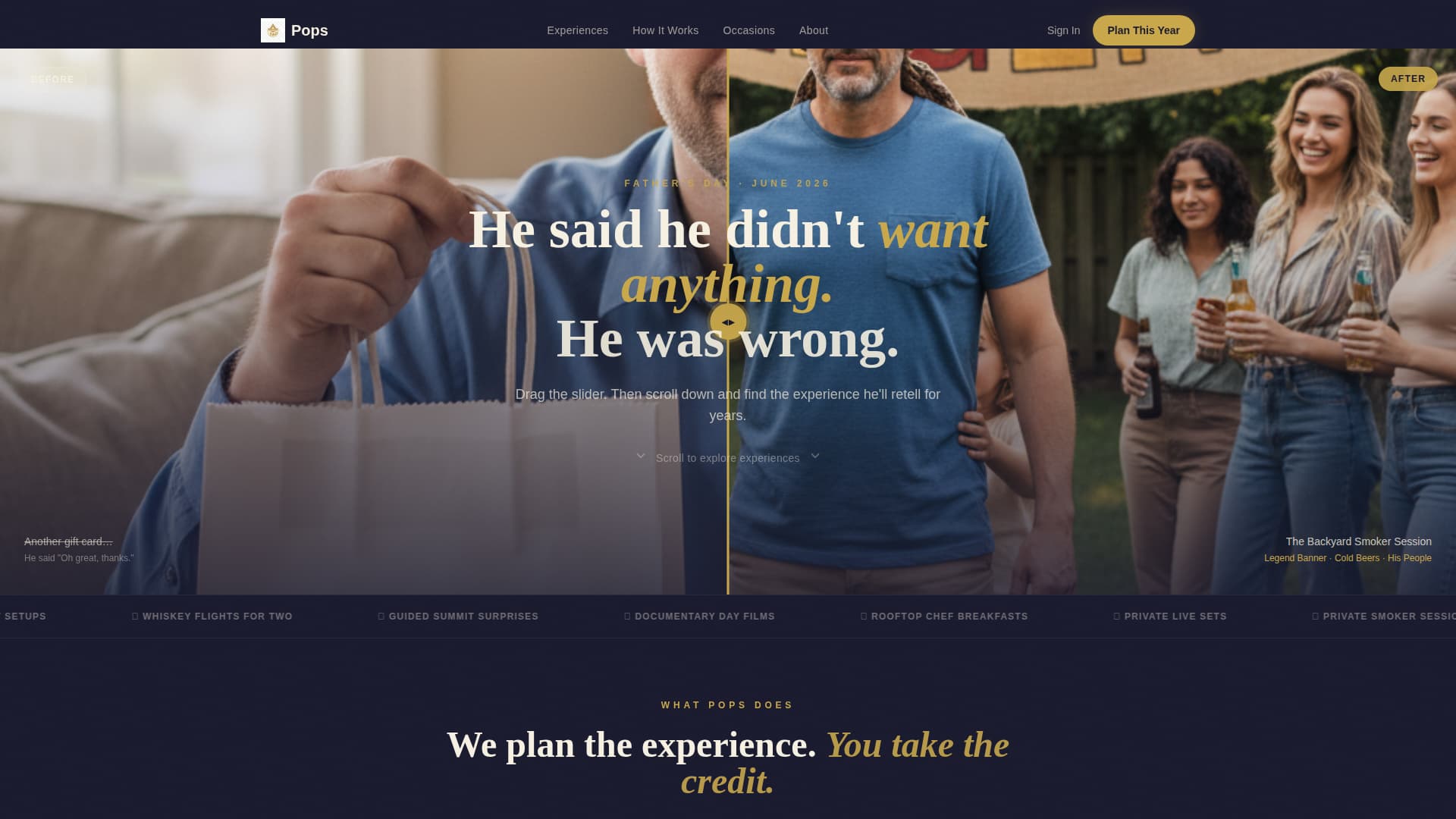Father's Day Business Booking Website Template