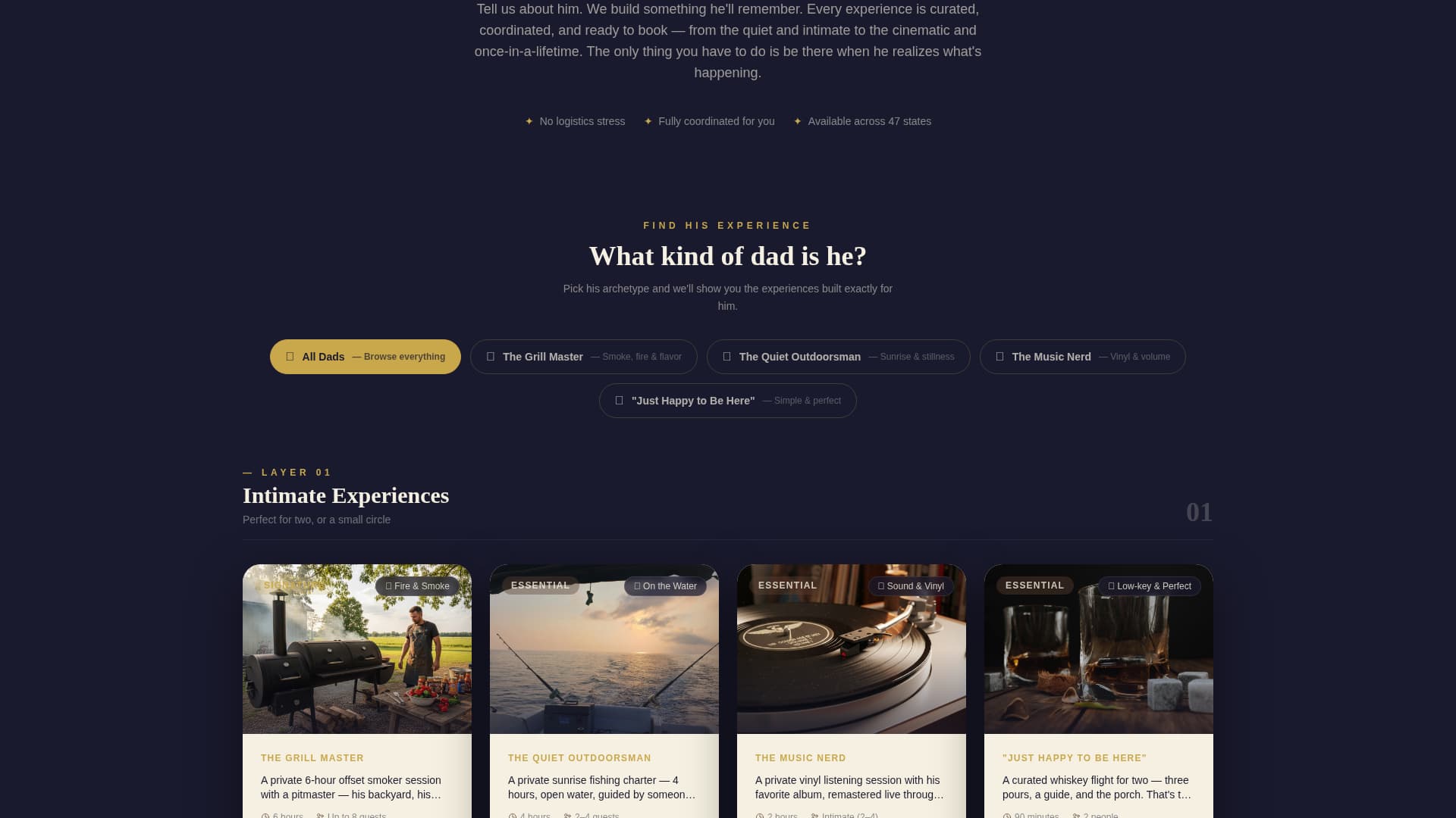 Father's Day Business Booking Website Template