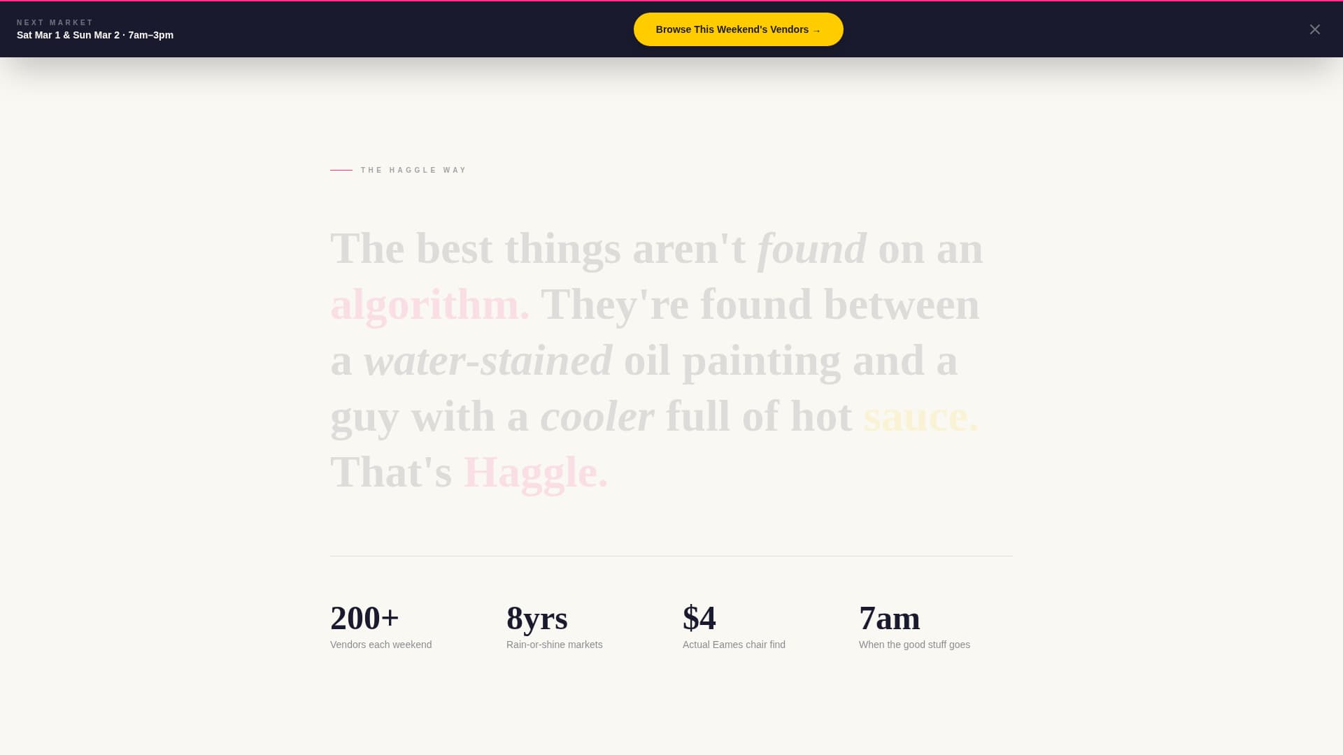 Barter — Dynamic Vintage Market Landing Page Template