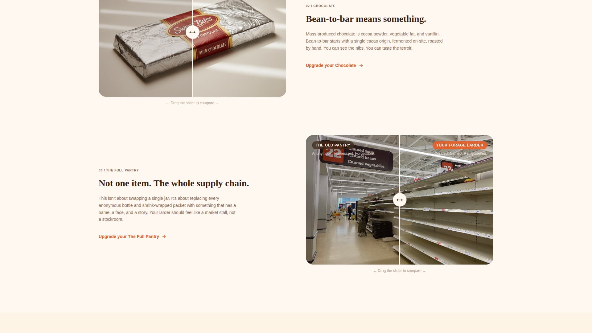 Forage - Artisan Gourmet Landing Page Template
