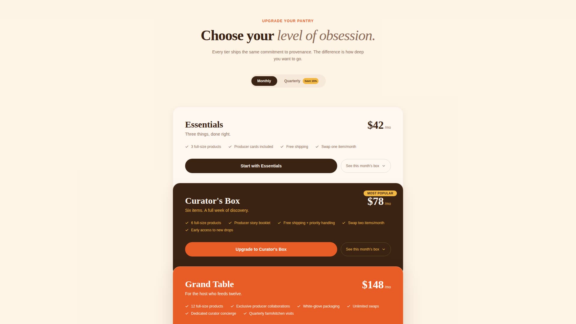 Forage - Artisan Gourmet Landing Page Template