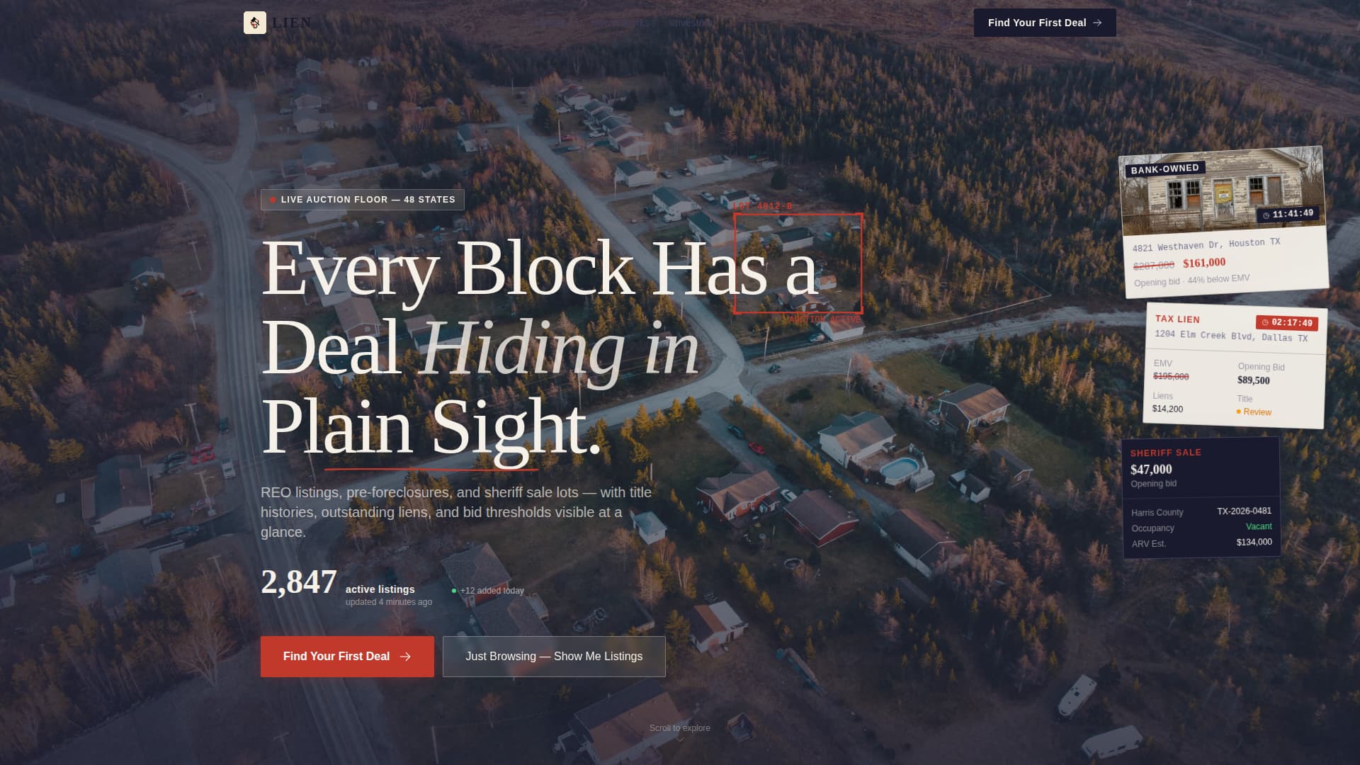 Lien - Authoritative Foreclosure Landing Page Template