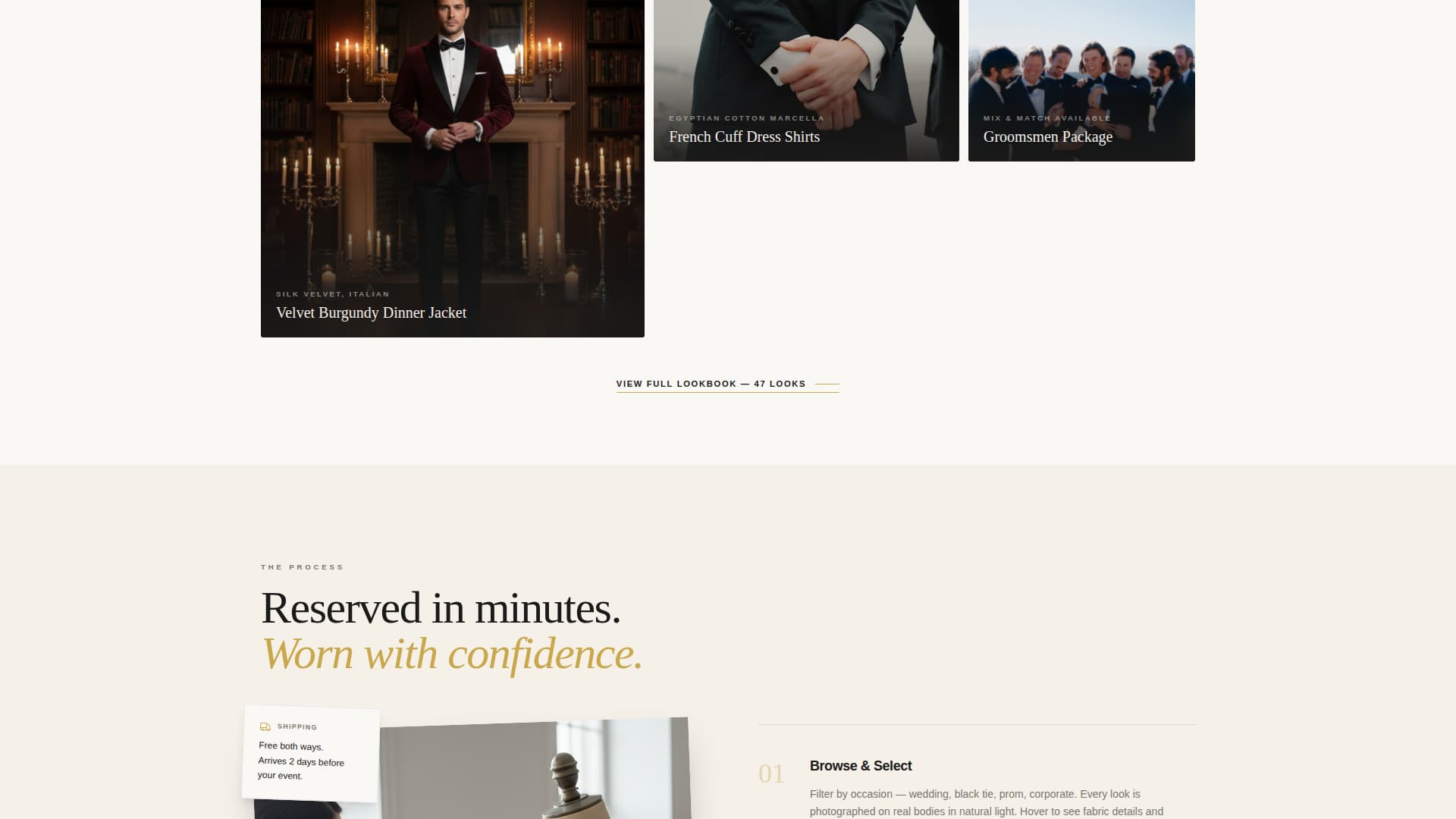 Lapel - Elegant Formalwear Landing Page Template