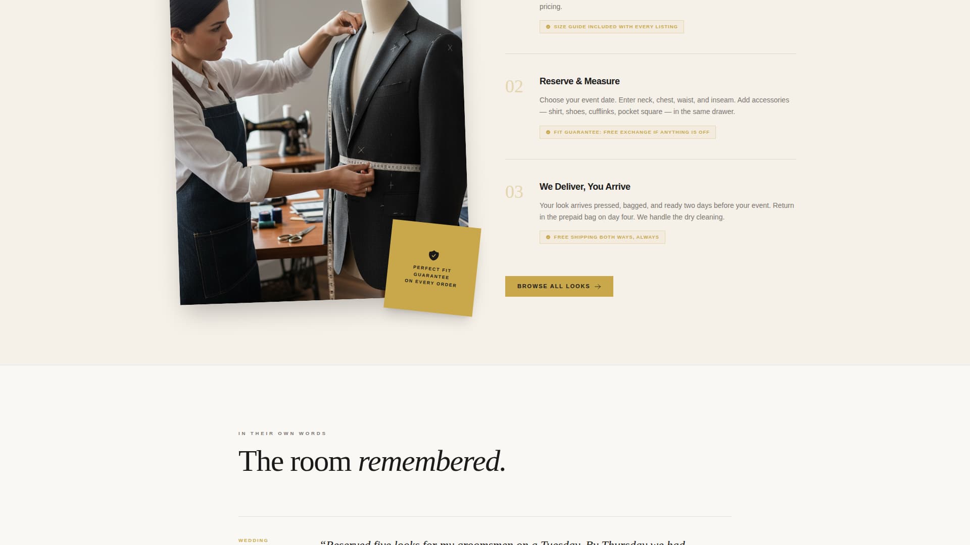 Lapel - Elegant Formalwear Landing Page Template