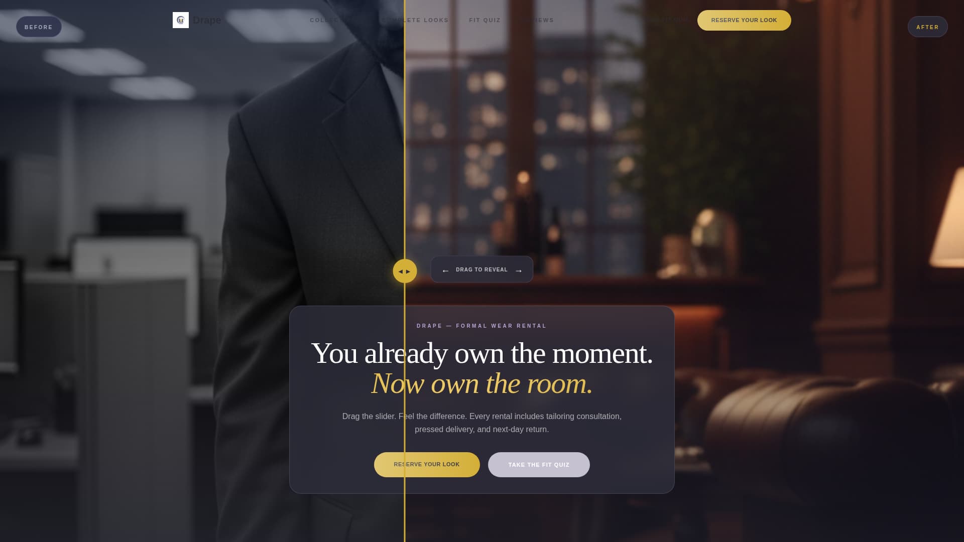 Drape - Elegant Formalwear Landing Page Template