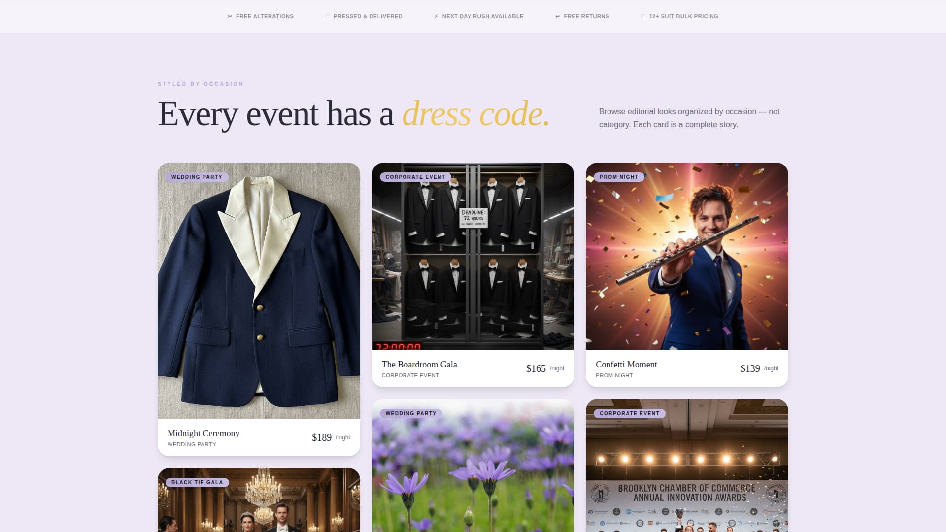 Drape - Elegant Formalwear Landing Page Template