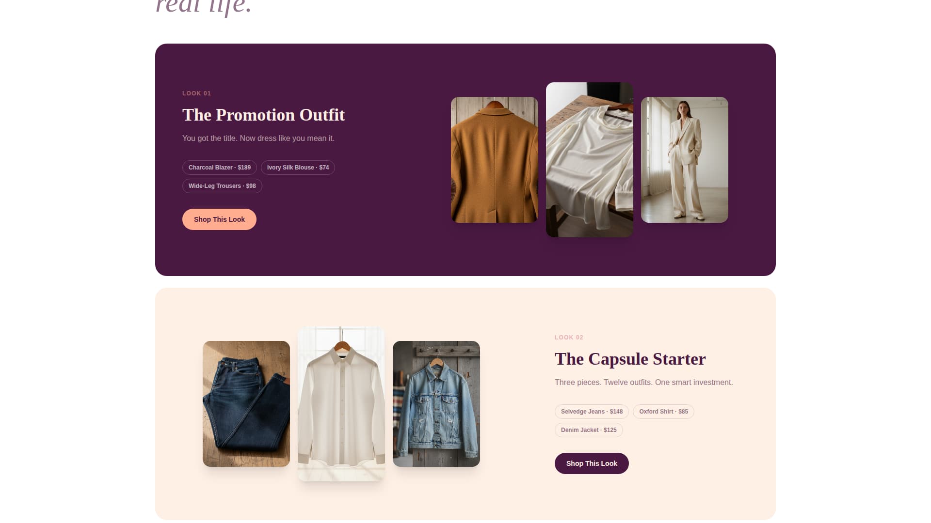 Threads - Curated Fashion Landing Page Template