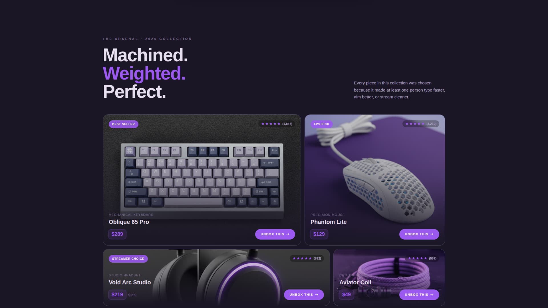 Peripheral - Premium Gamingperipherals Landing Page Template